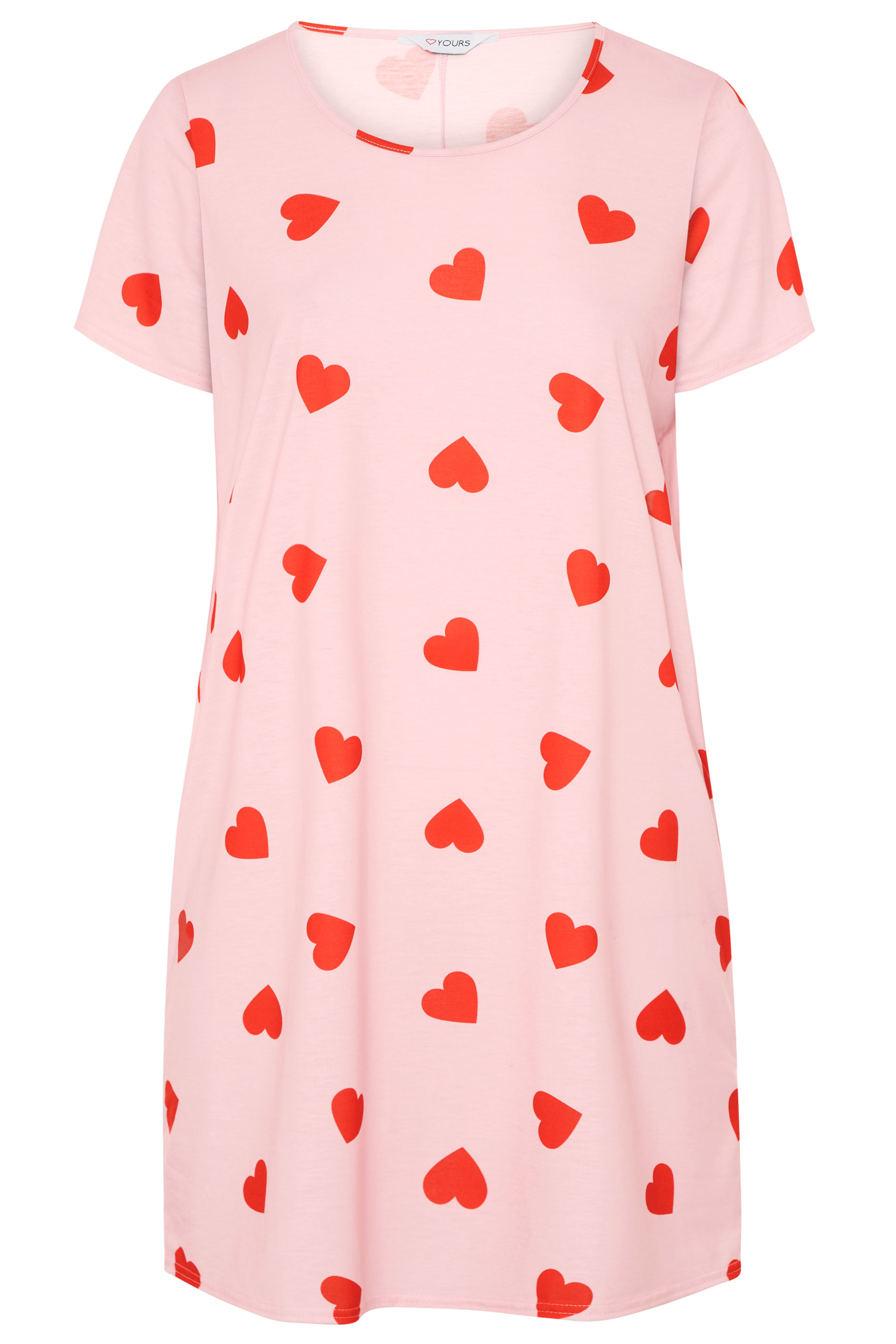 Pink Heart Nightdress | Yours Clothing