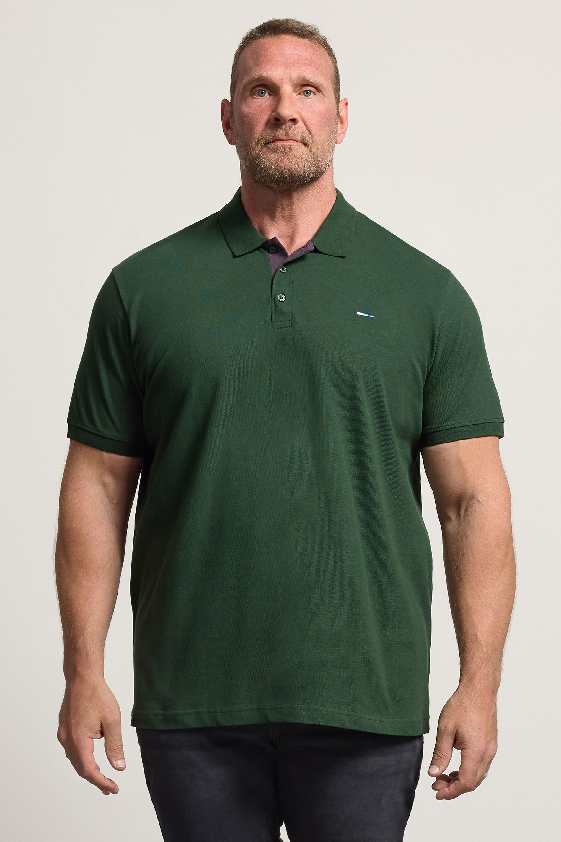BadRhino Big & Tall Green Short Sleeve Polo Shirt | BadRhino 3