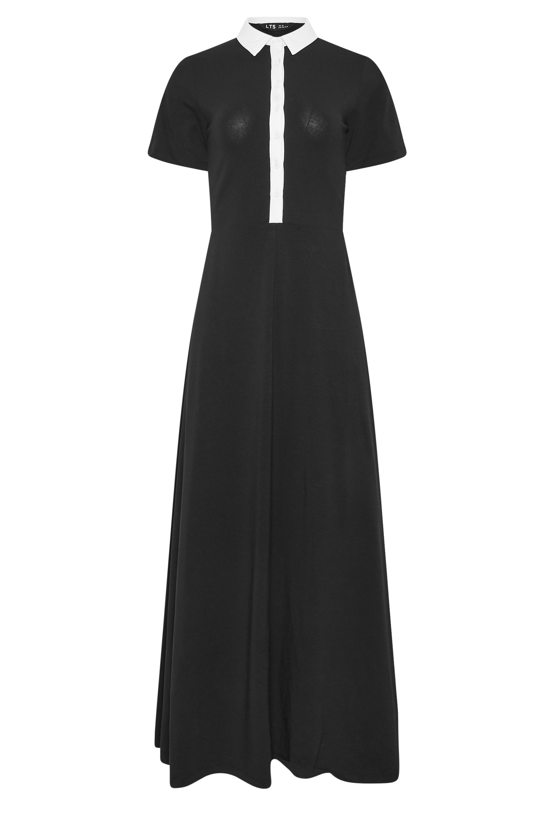 LTS Tall Women's Black Polo Shirt Midi Dress | Long Tall Sally 5