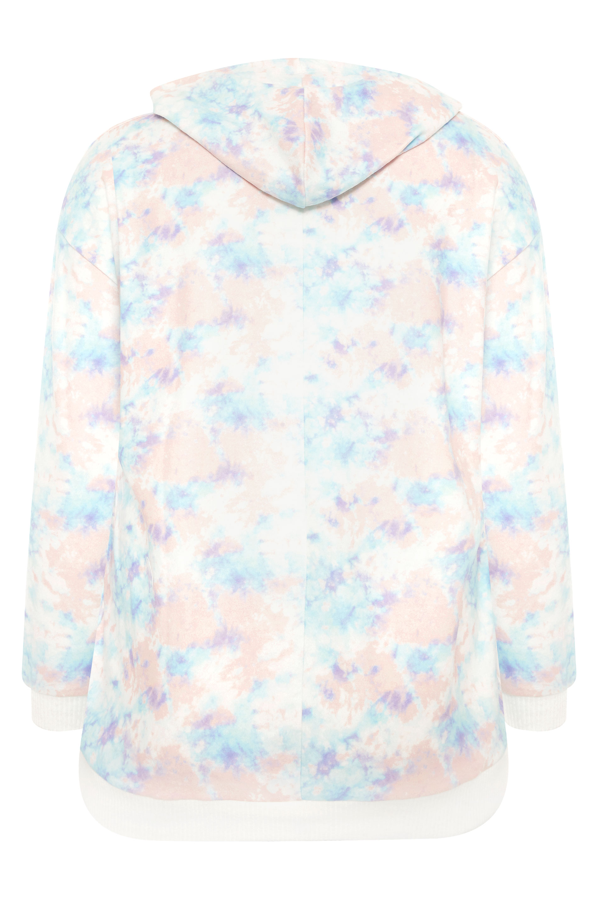 White Pastel Tie Dye Hoodie Yours Clothing 