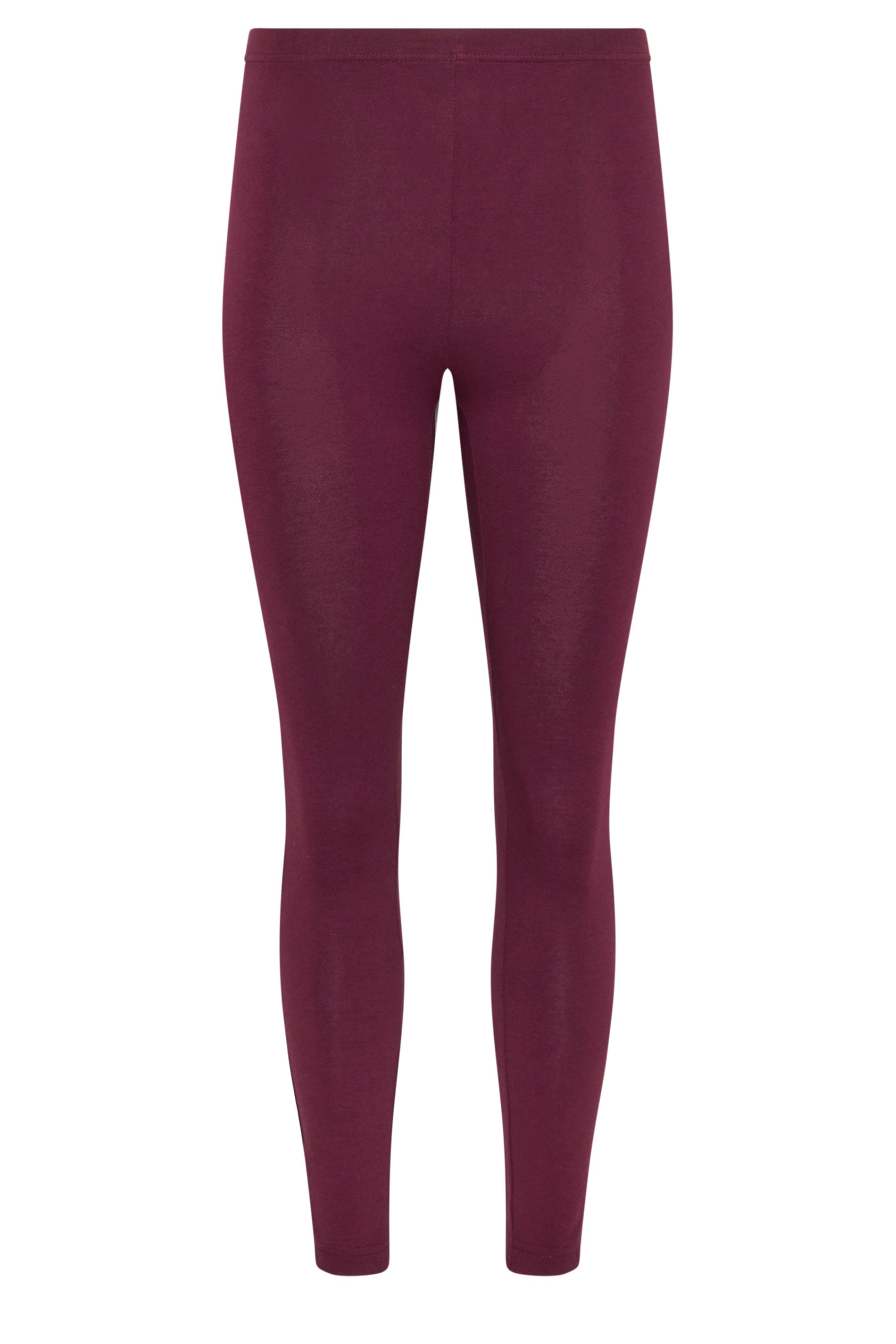 PixieGirl Petite Women's 2 PACK Burgundy Red & Black Cotton Leggings | PixieGirl 8