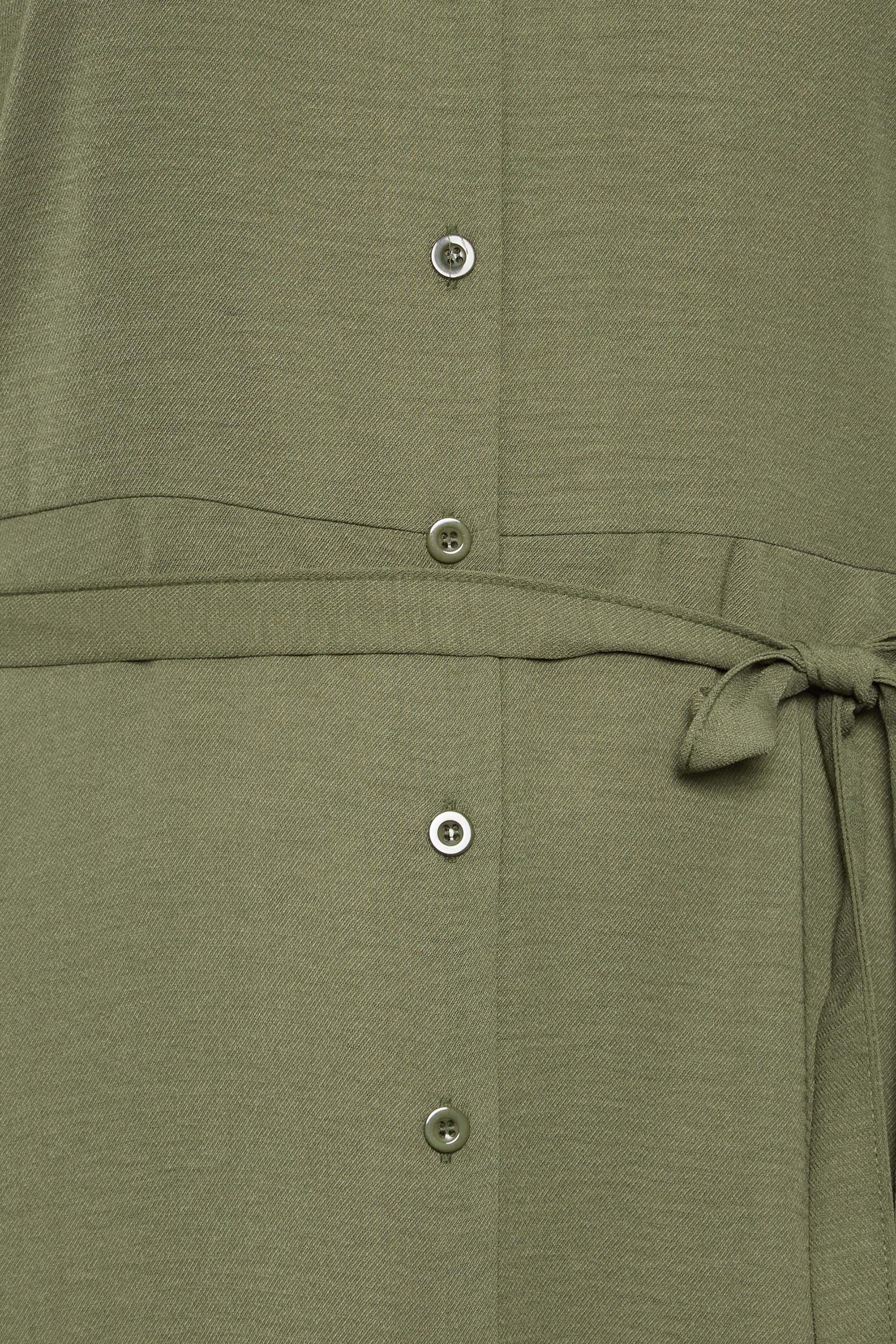 LIMITED COLLECTION Plus Size Khaki Green Utility Shirt Dress