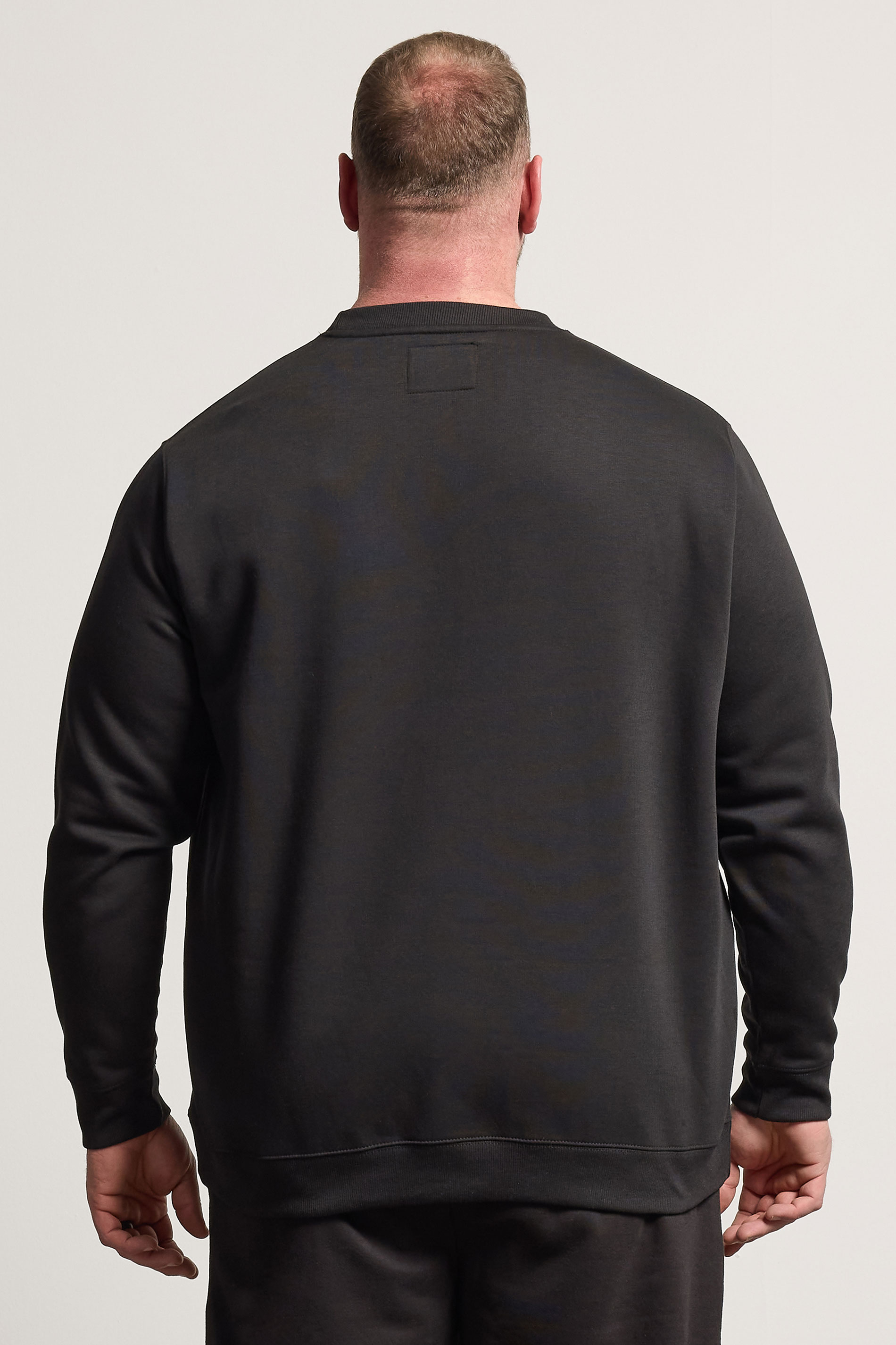 BadRhino Big & Tall Black Crew Neck Sweatshirt | BadRhino 2