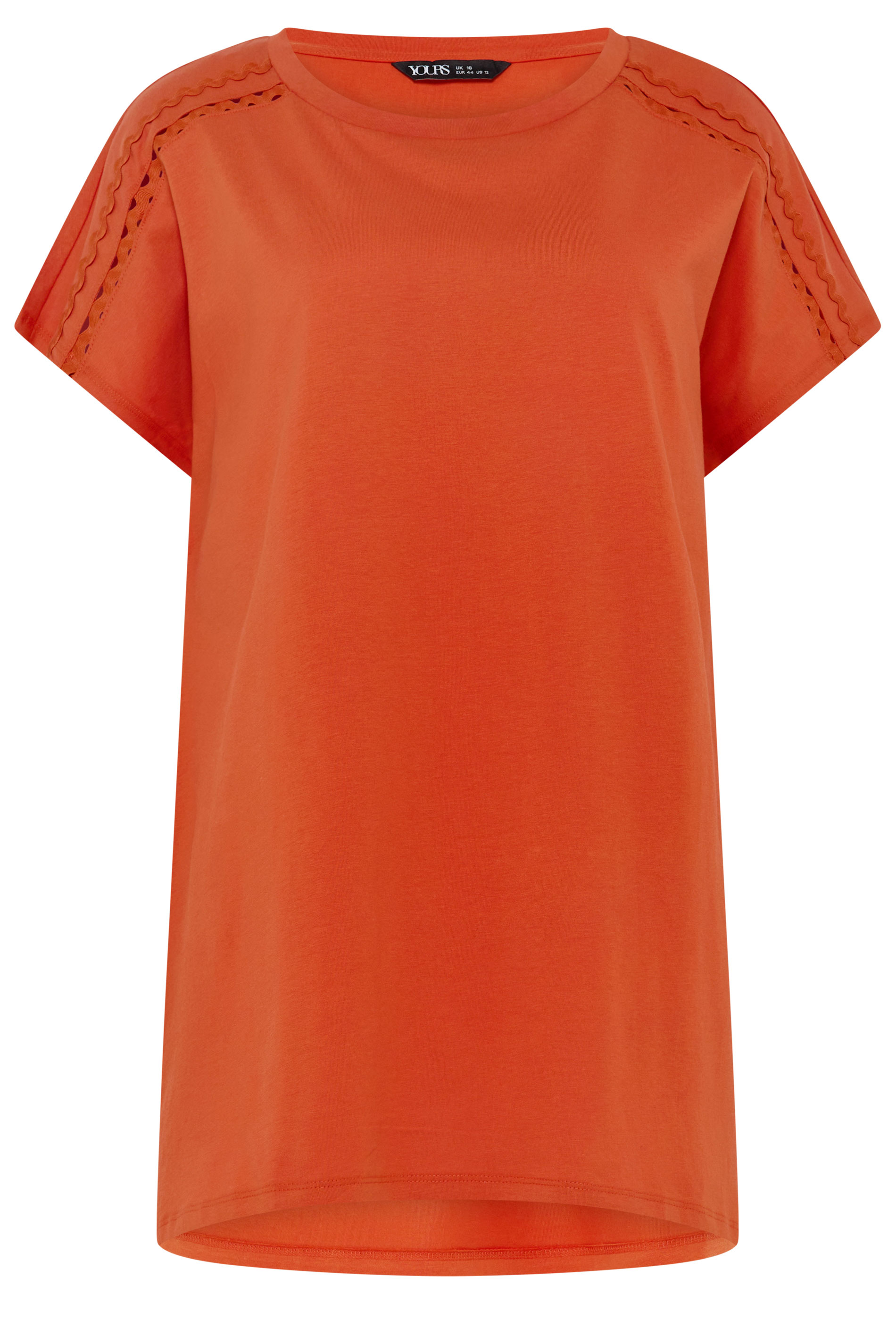 YOURS Plus Size Orange Grown On Sleeve T-Shirt | Yours Clothing 5