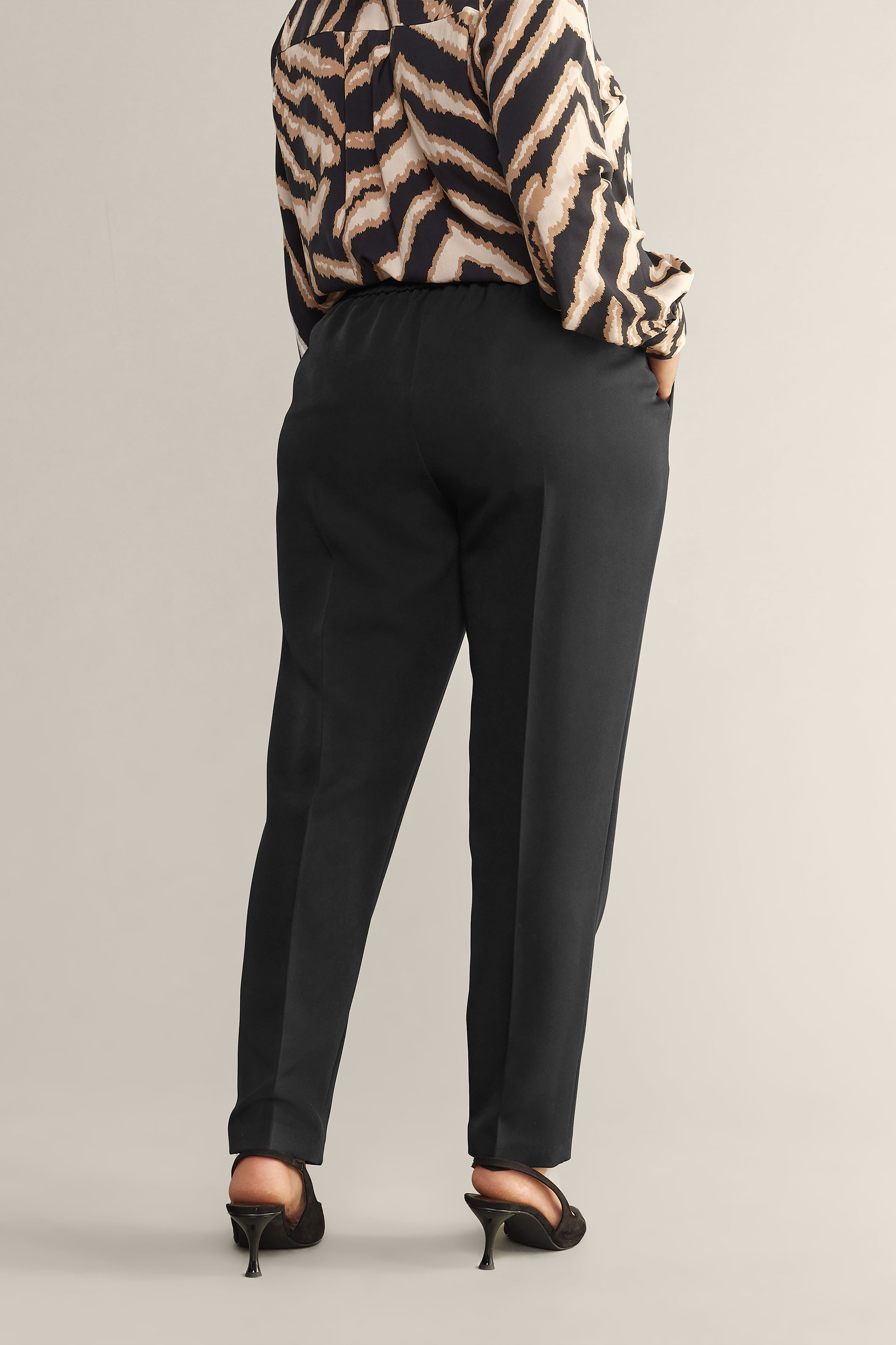 EVANS Plus Size Black Tapered Trouser | Evans 3