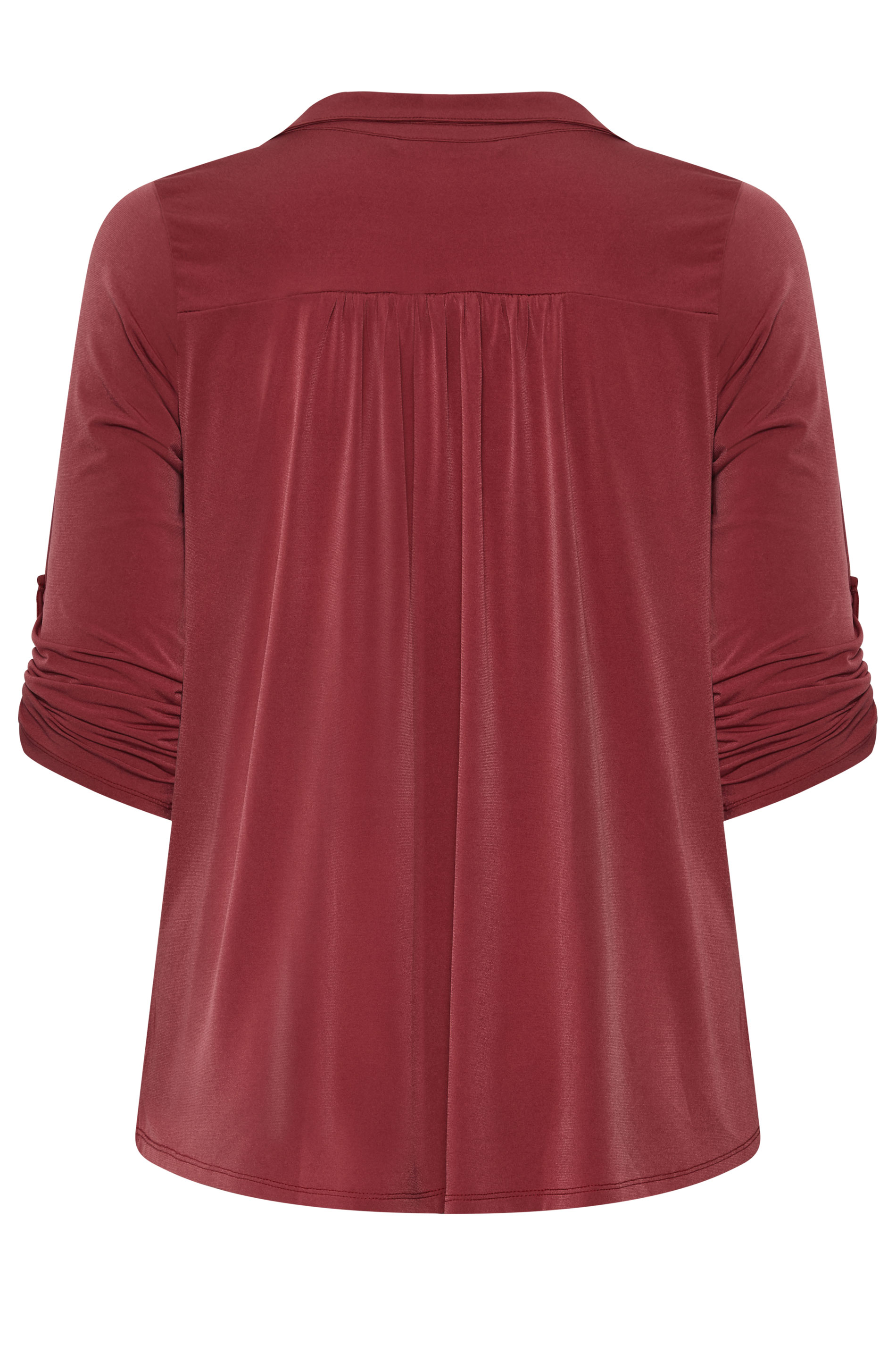 EVANS Plus Size Wine Red Long Sleeve Blouse | Evans  2