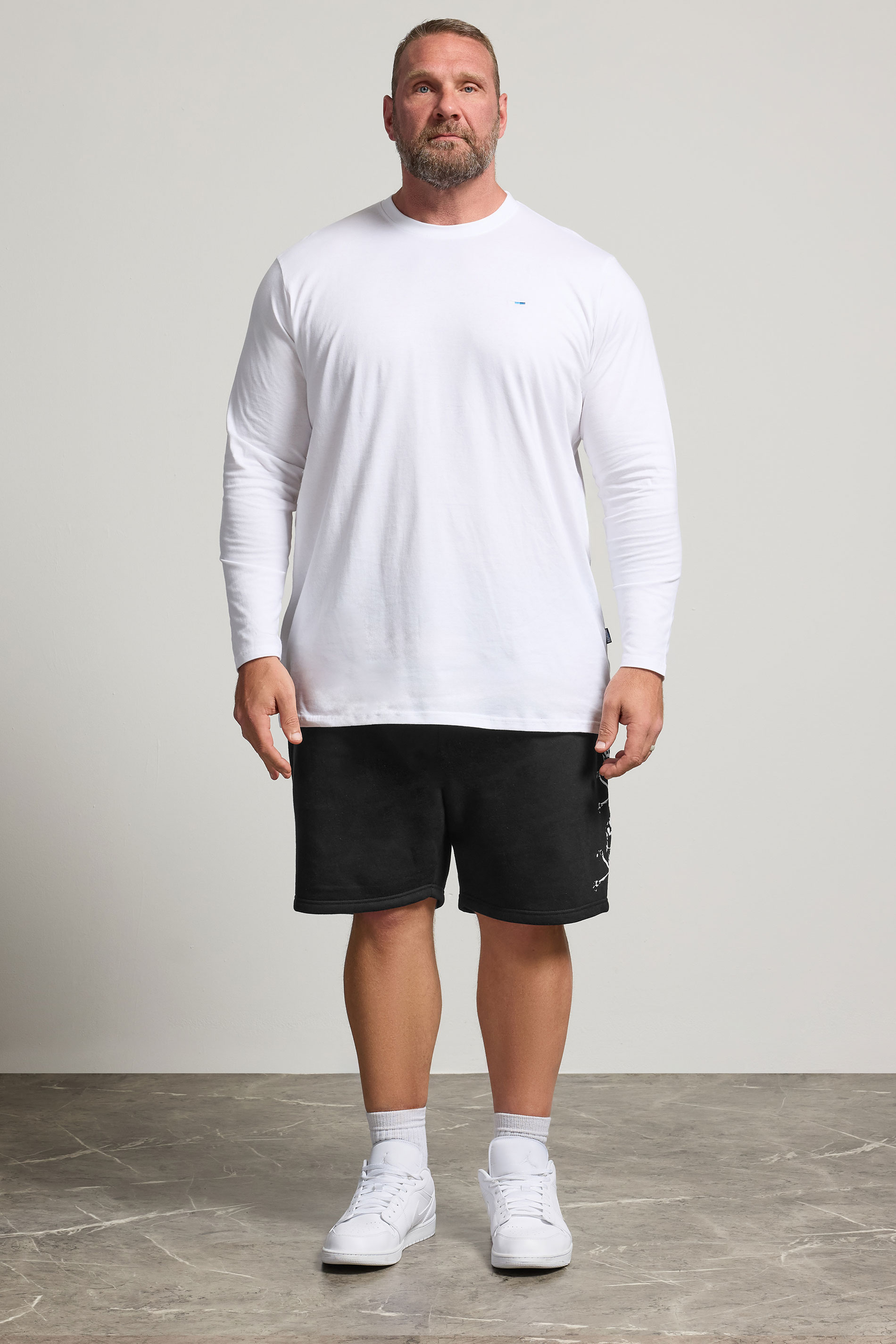 BadRhino Big & Tall Black Skull Printed Jogger Shorts | BadRhino 1