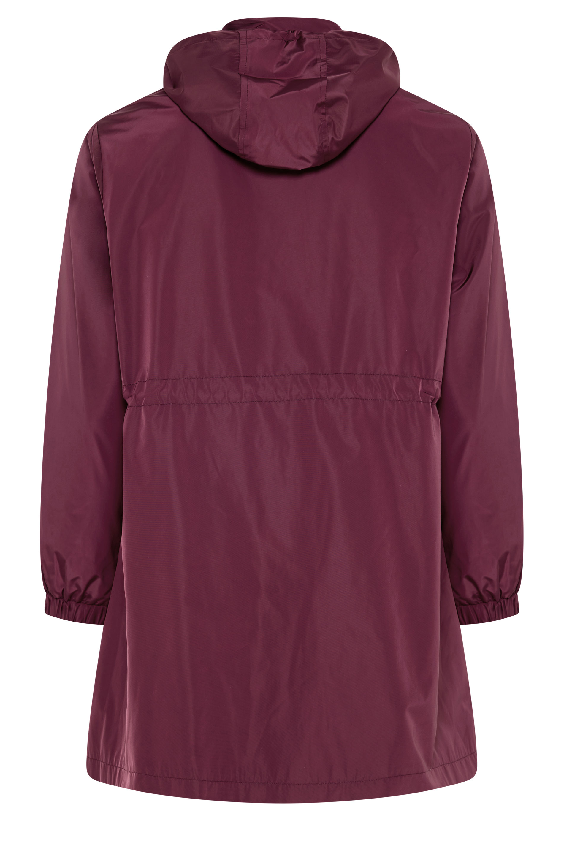 EVANS Plus Size Berry Red Lightweight Rain Jacket | Evans 2