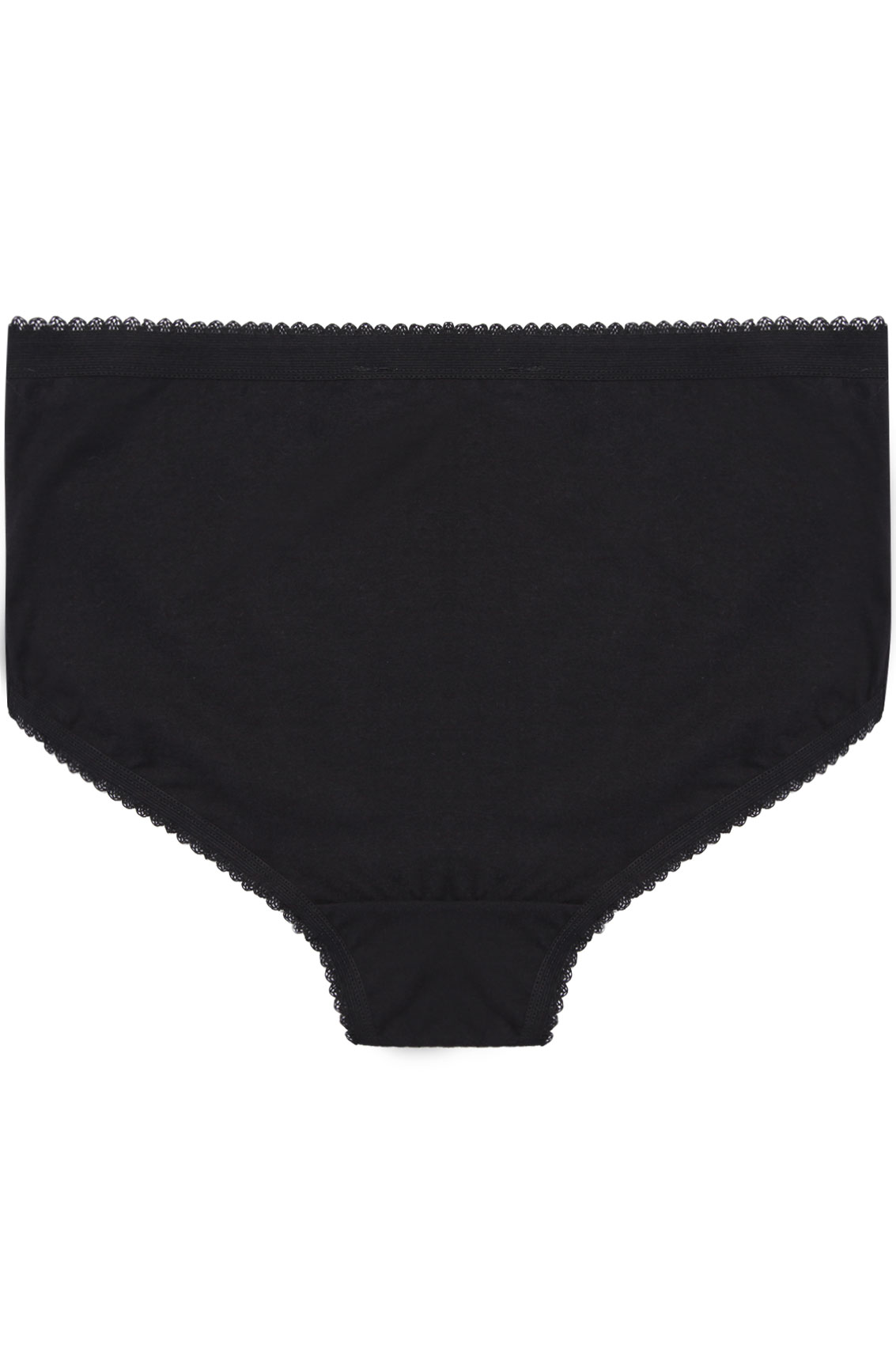 5 PACK Curve Black Cotton High Waisted Full Briefs | Yours Clothing 3