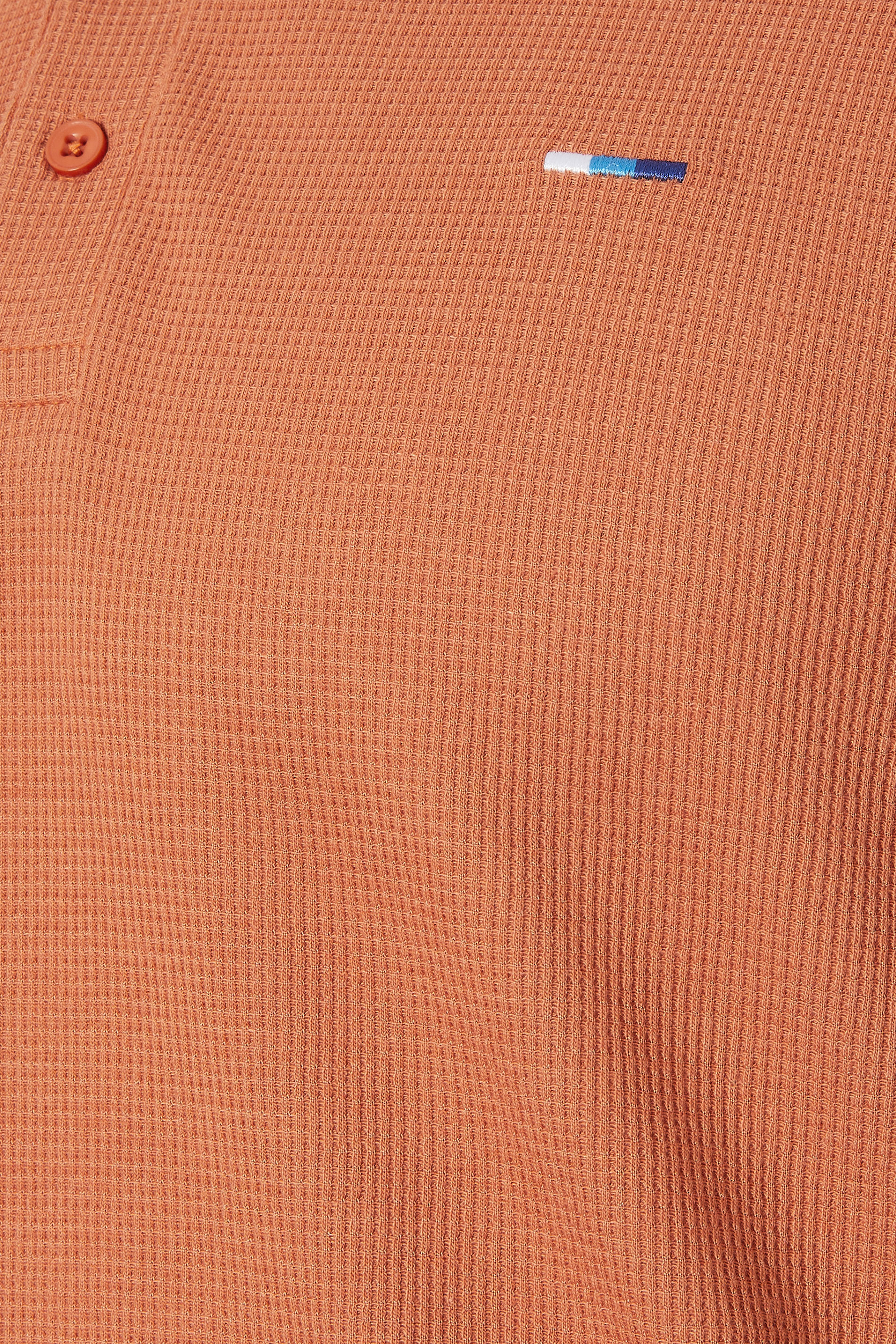 BadRhino Big & Tall Orange Two Tone Waffle Polo Shirt | BadRhino 7