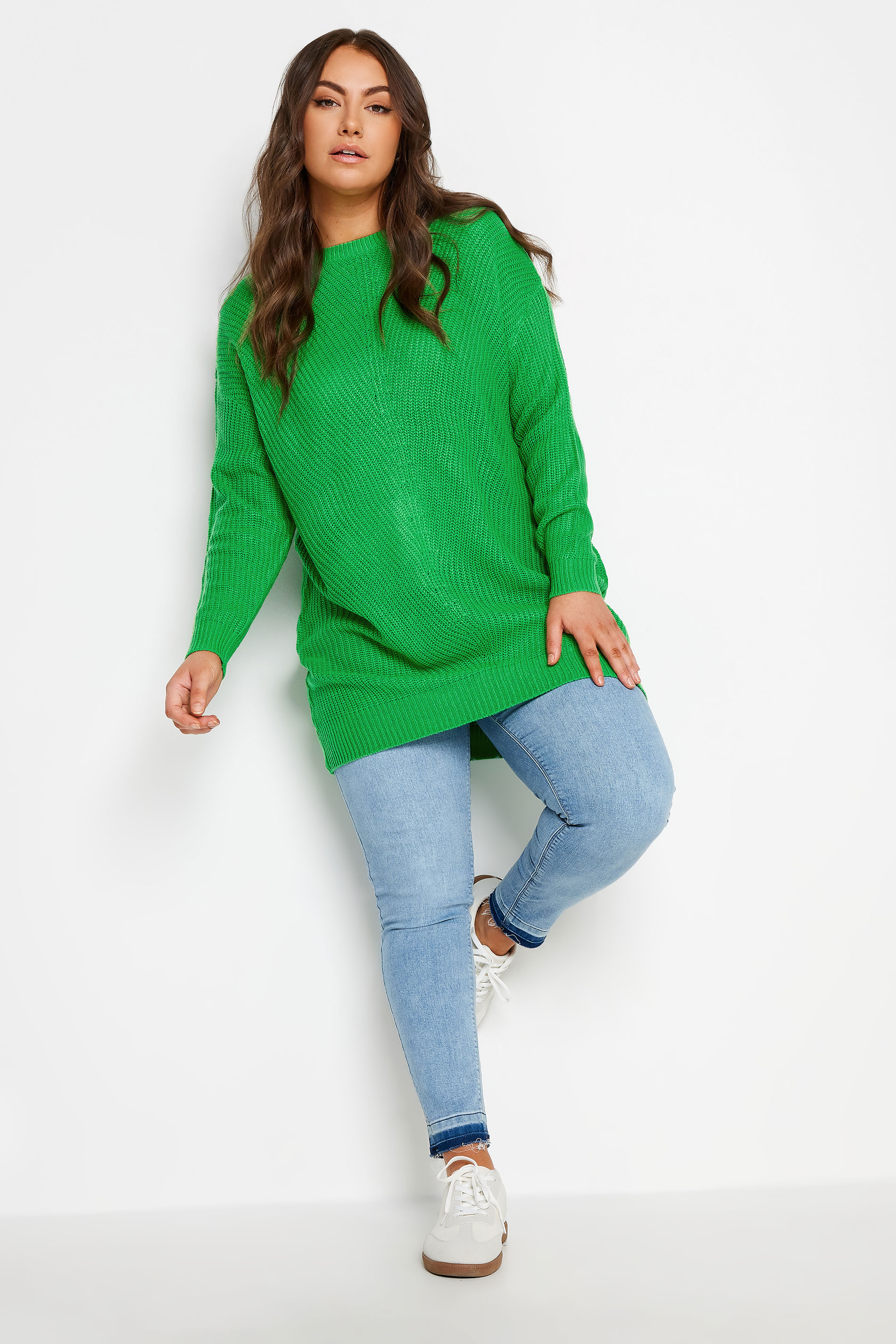 YOURS Plus Size Green Essential Jumper | Yours Clothing 2