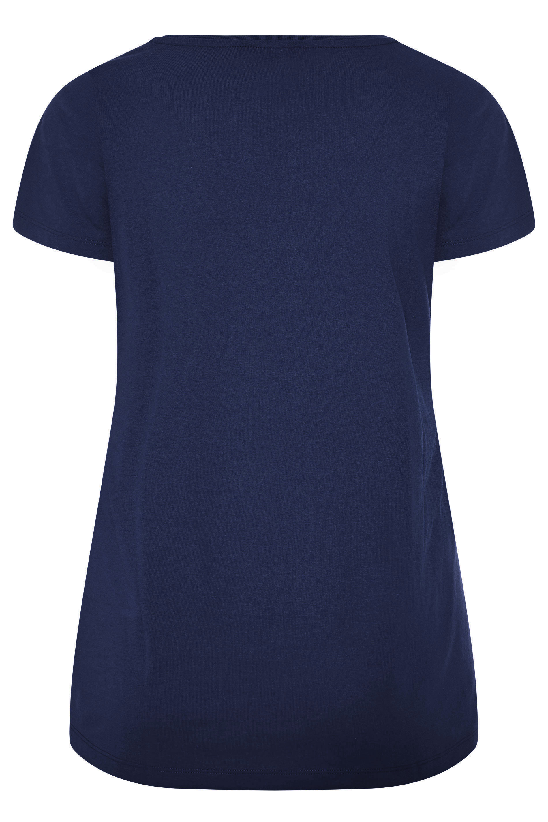 Navy Blue Basic T-Shirt | Yours Clothing