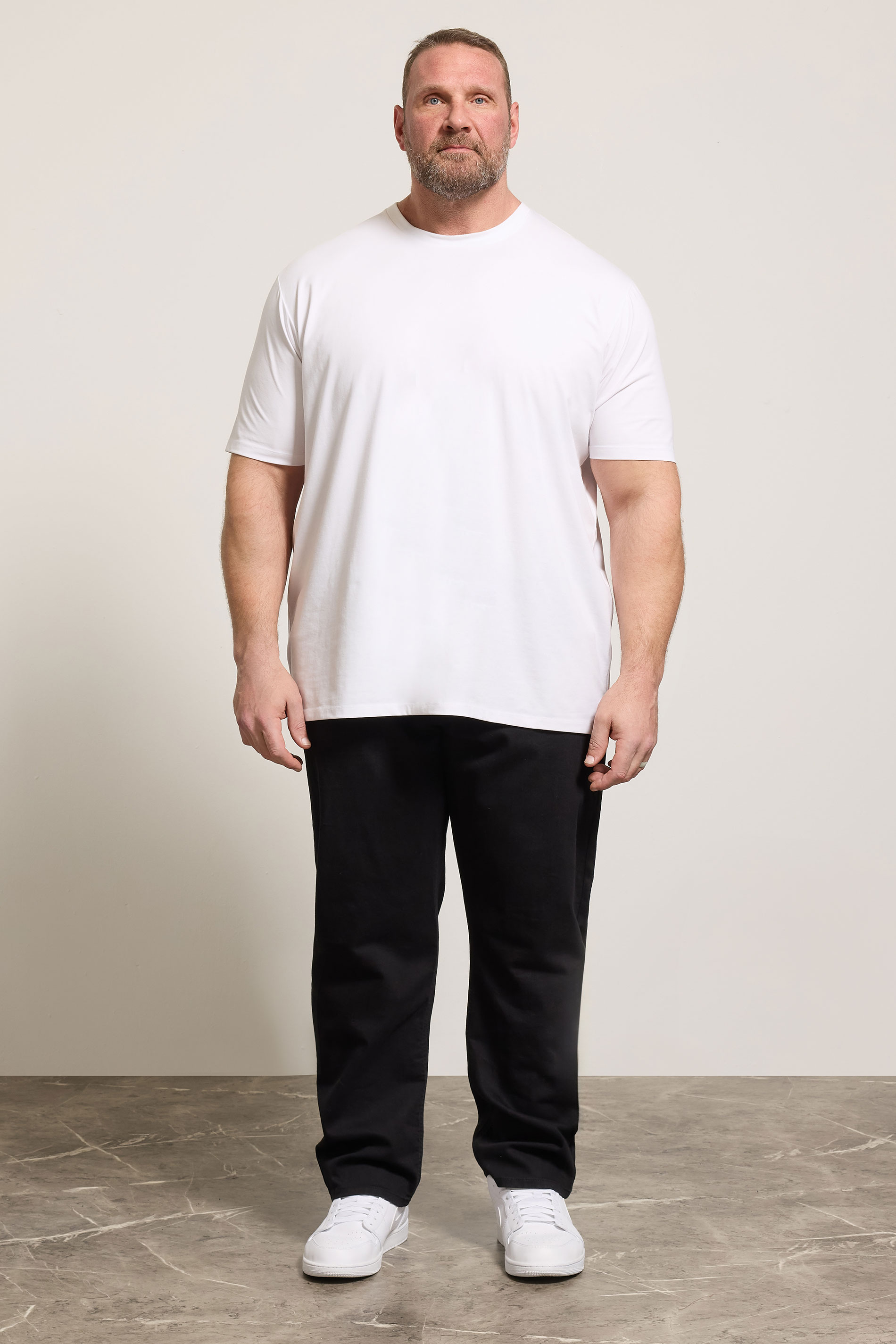 BadRhino Big & Tall Black Elasticated Waist Stretch Jeans | BadRhino 2