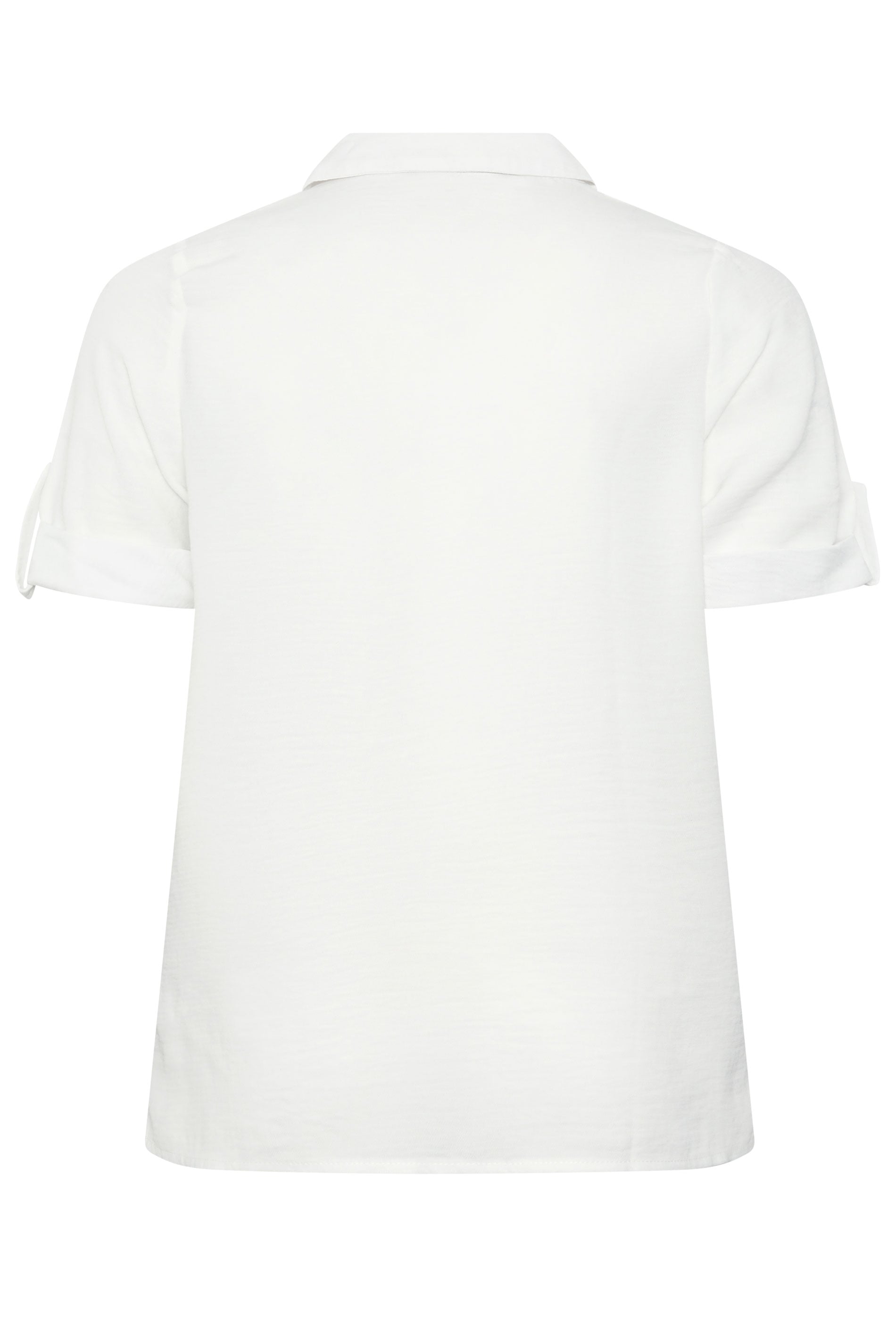 YOURS Plus Size White Relaxed Short Sleeve Shirt | Yours Clothing 6
