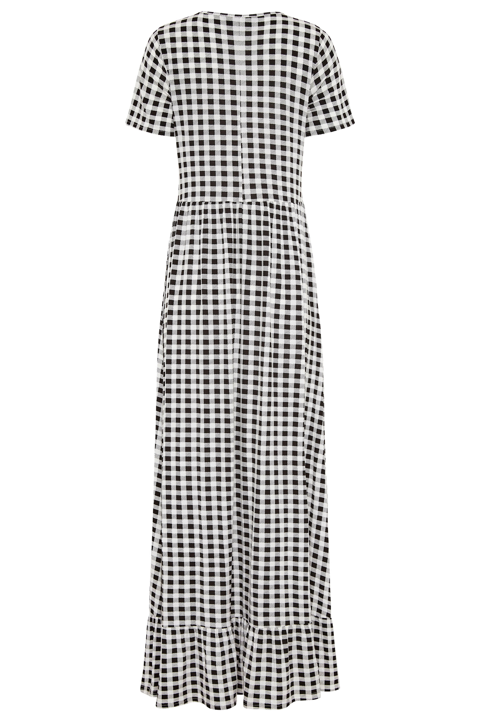 LTS White Gingham Tiered Maxi Dress | Long Tall Sally