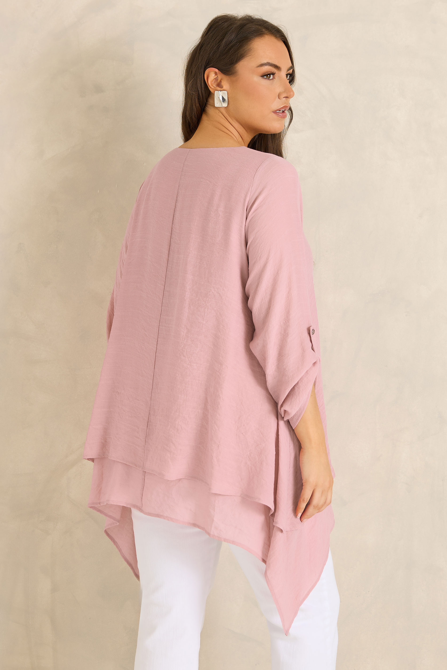 EVANS Plus Size Pink Double Layer Blouse | Evans 2