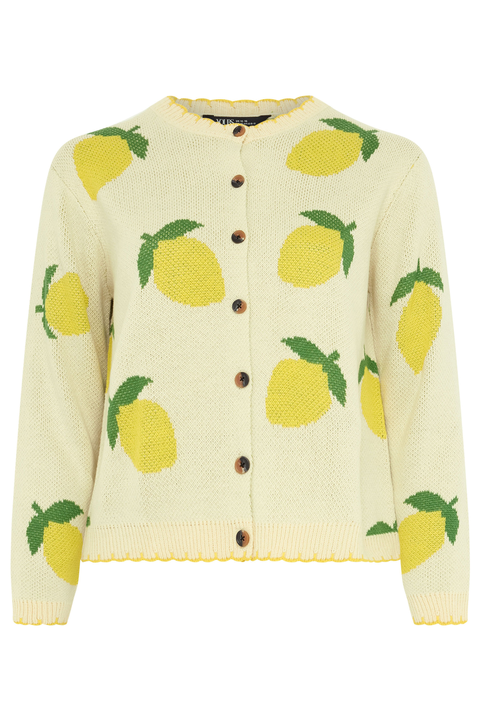 YOURS Plus Size Yellow Lemon Cardigan | Yours Clothing 5