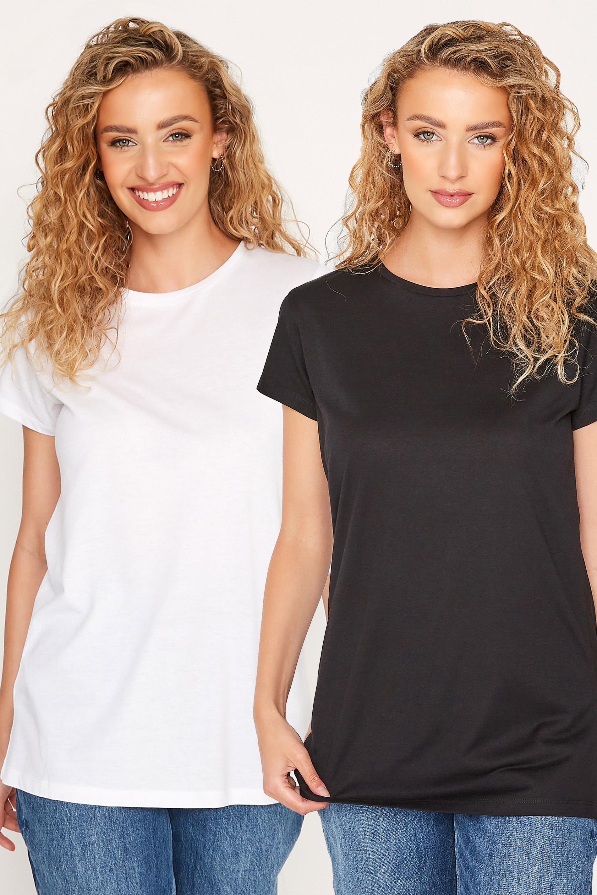 LTS 2 PACK Tall Black & White T-Shirts 1