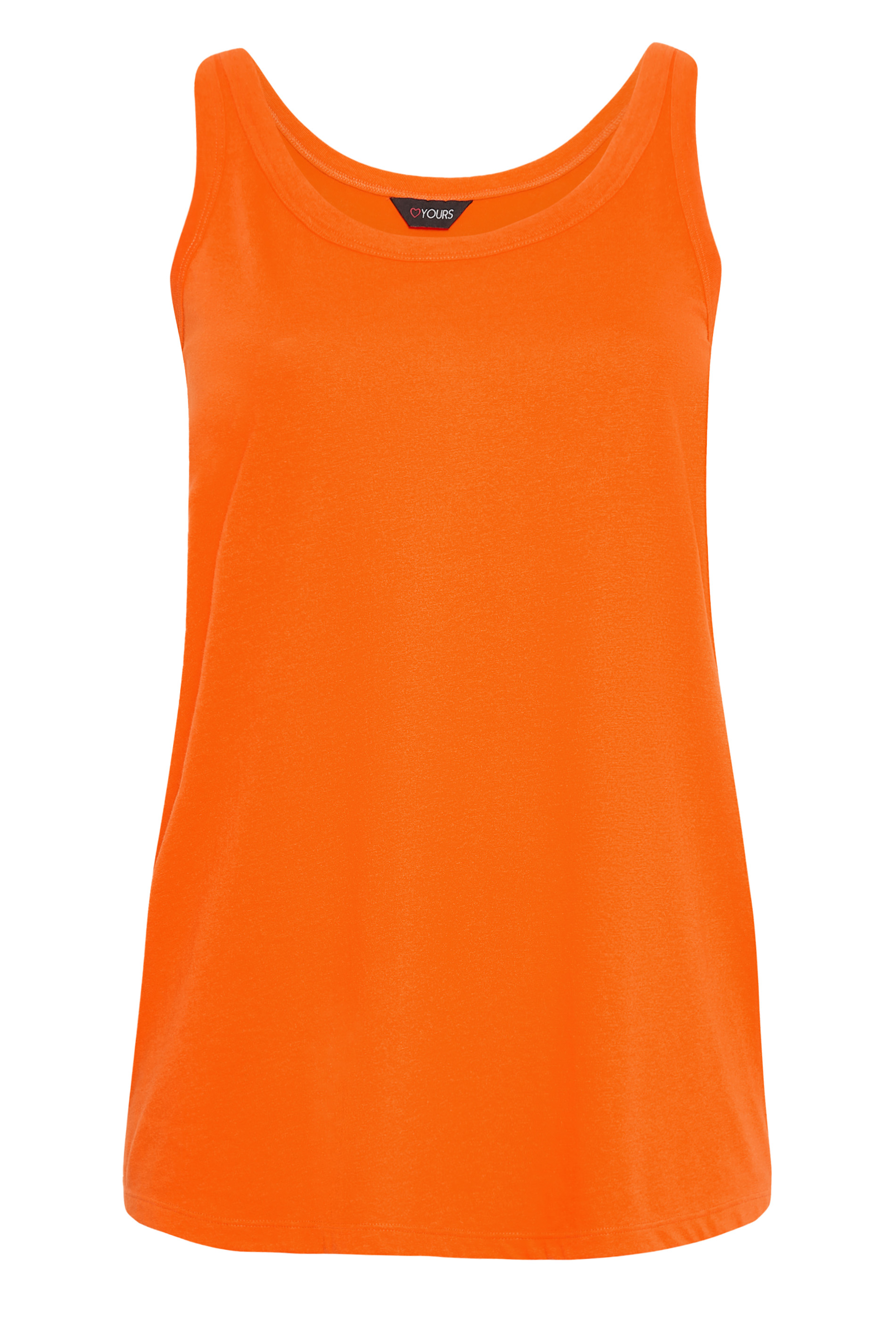Plus Size Orange Vest Top | Yours Clothing
