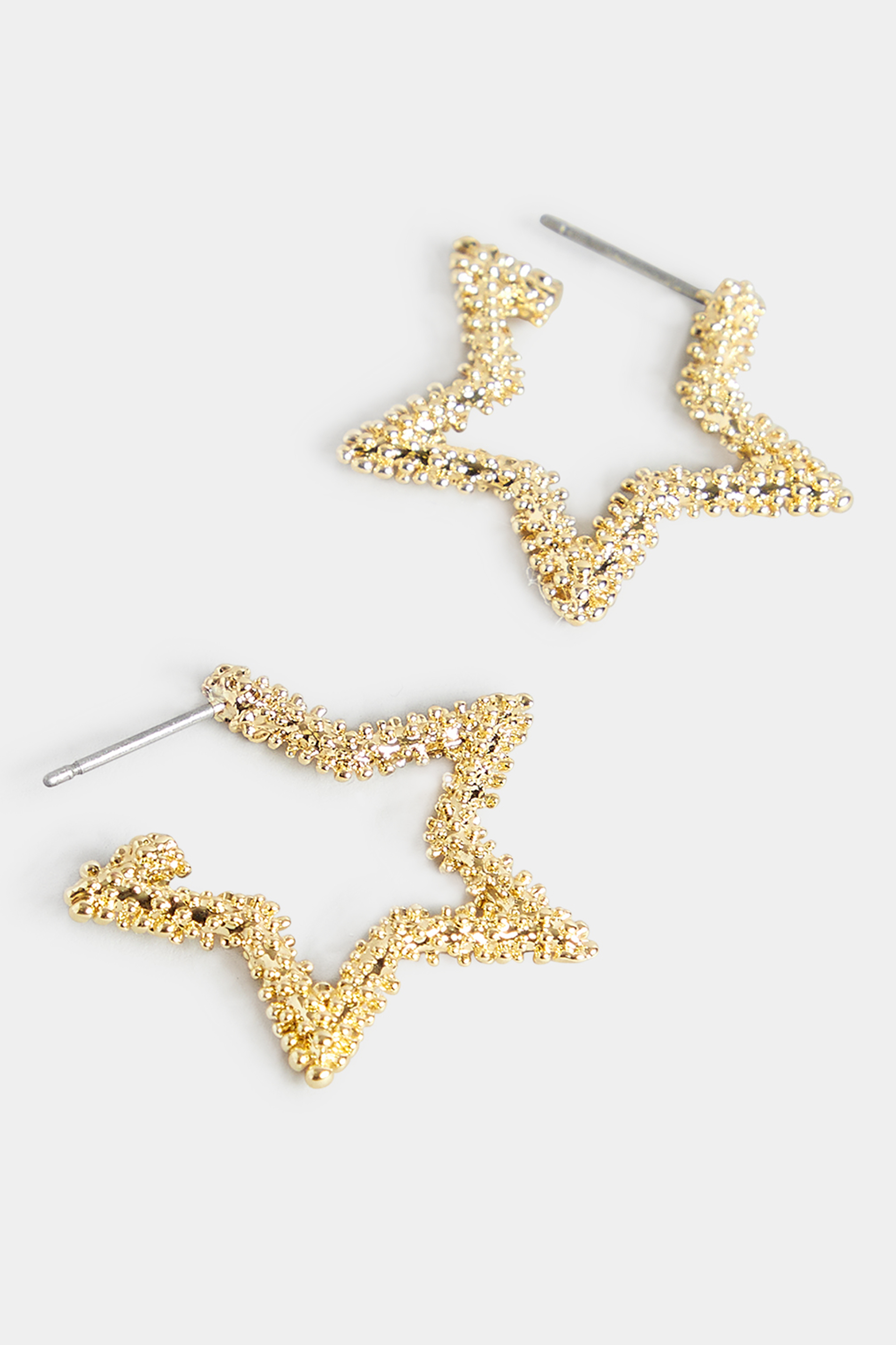Gold Star Hoop Earrings | Yours Clothing 3