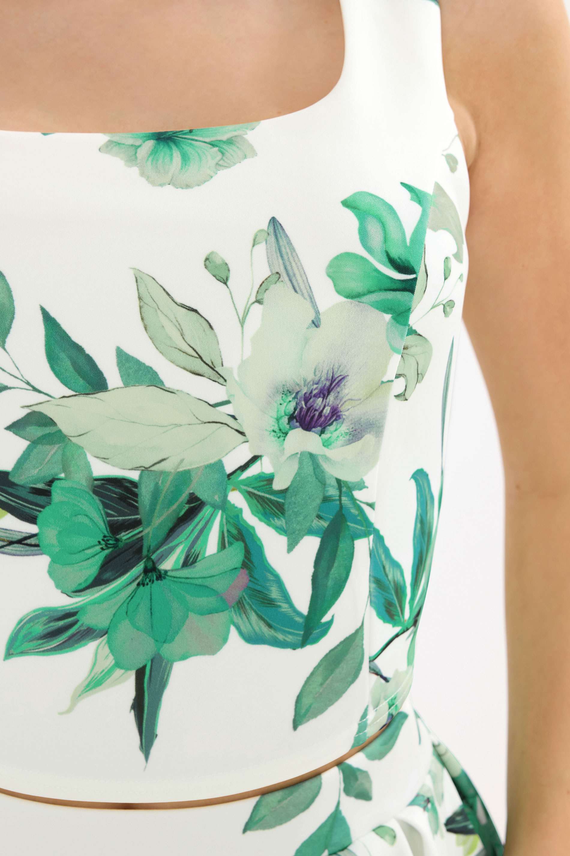 STAR White Floral Scuba Vest Top | StarByJM 4