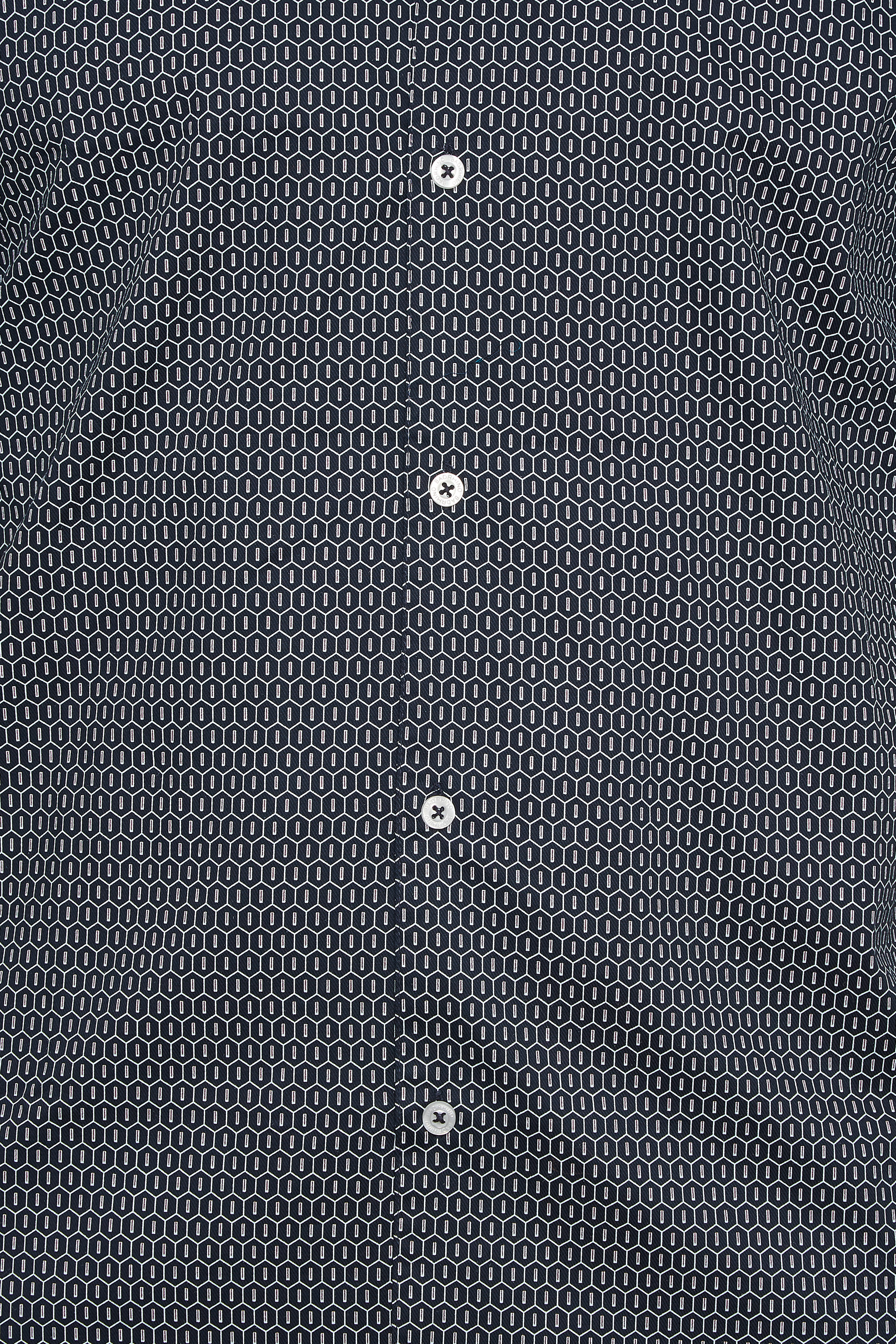 BadRhino Big & Tall Navy Blue Geometric Print Shirt | BadRhino 2