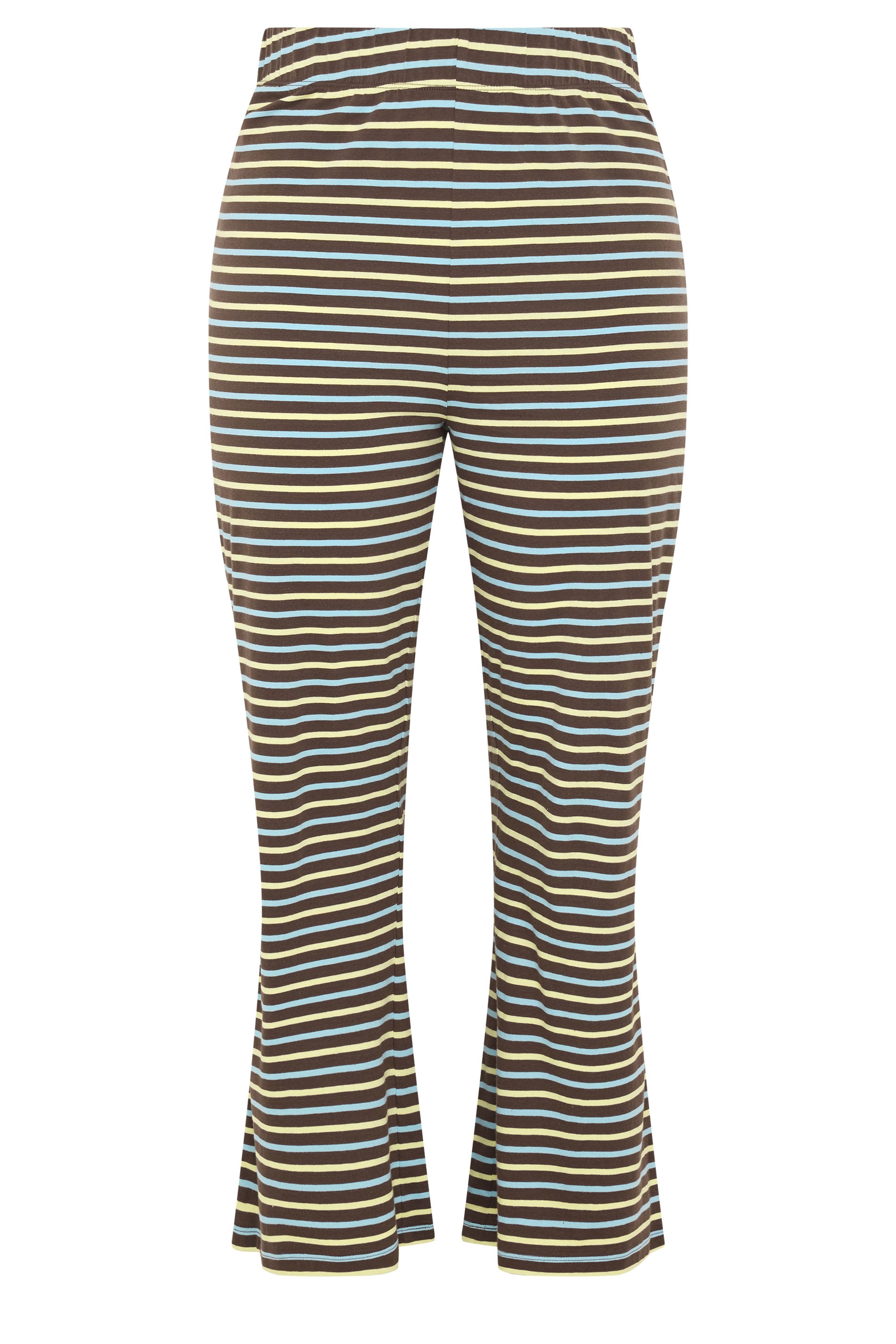 LIMITED COLLECITON Plus Size Brown Striped Wide Leg Trousers | Yours Clothing 5