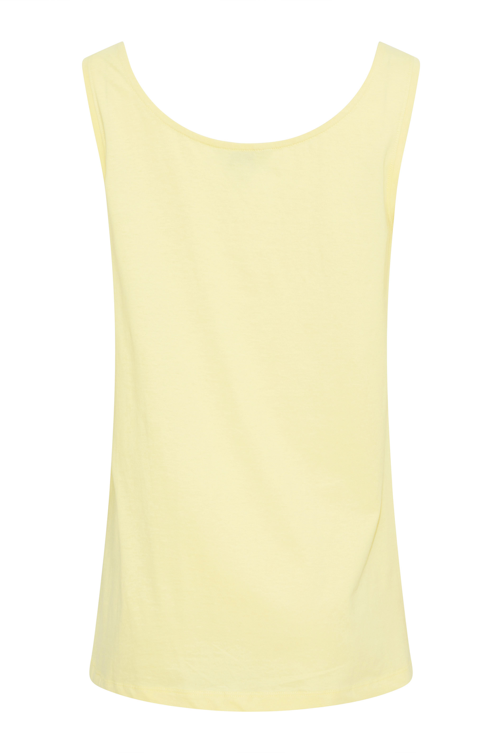 LTS Tall Women's Yellow Tassel Tie Cotton Pyjama Vest Top | Long Tall Sally  3