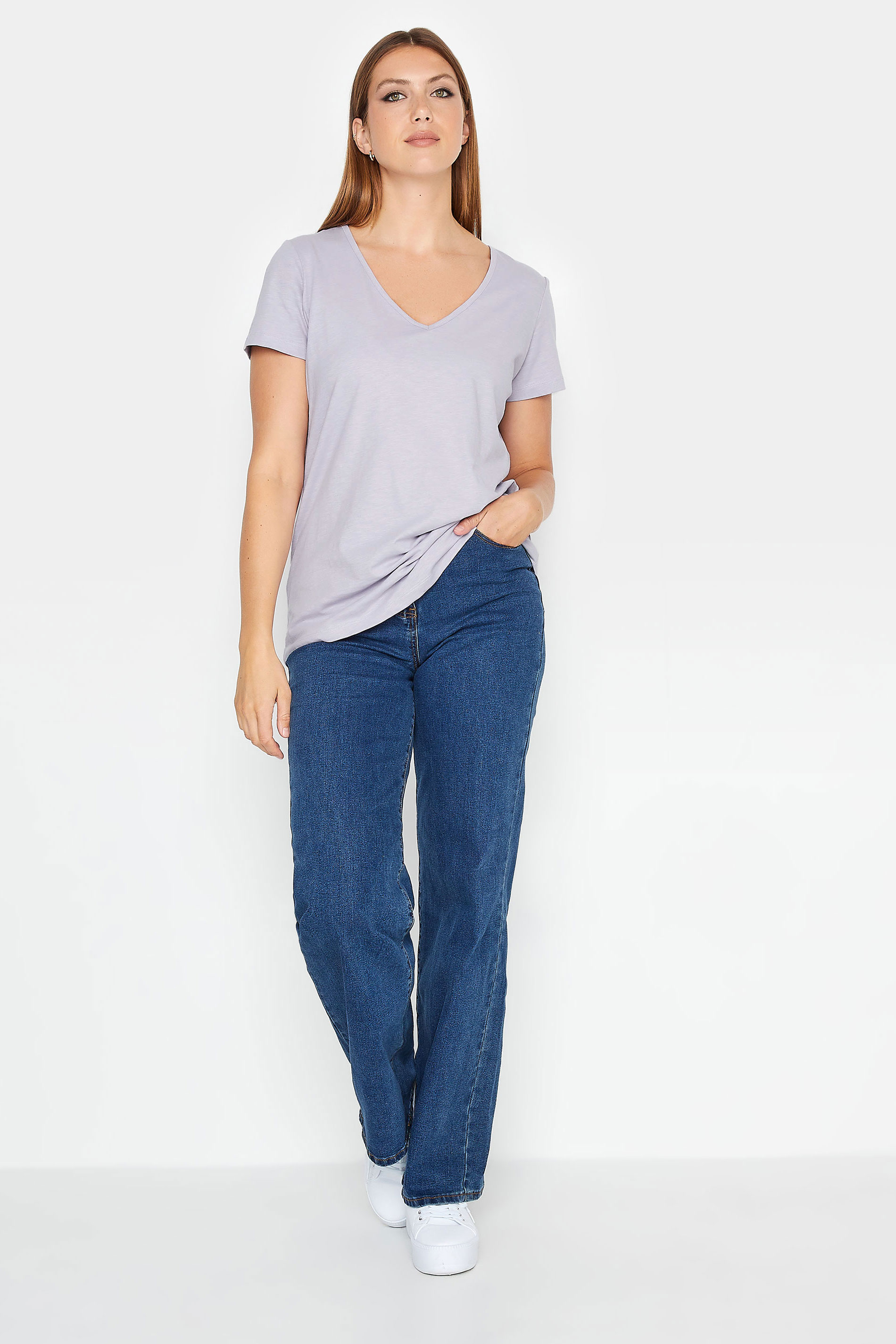 LTS Tall Lilac Purple Short Sleeve T-Shirt | Long Tall Sally  2