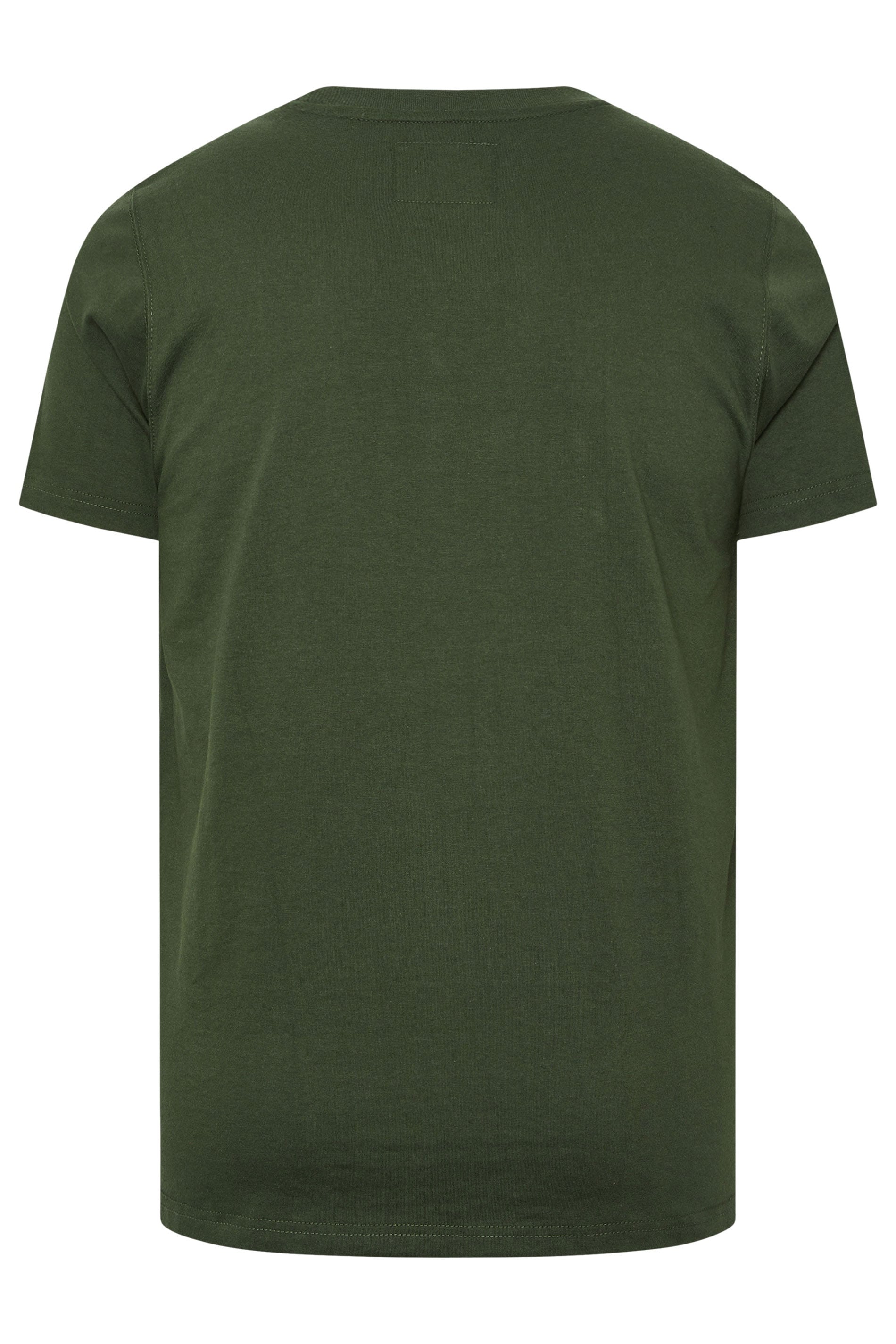 BadRhino Big & Tall Dark Green Embroidered Script T-Shirt | BadRhino 7