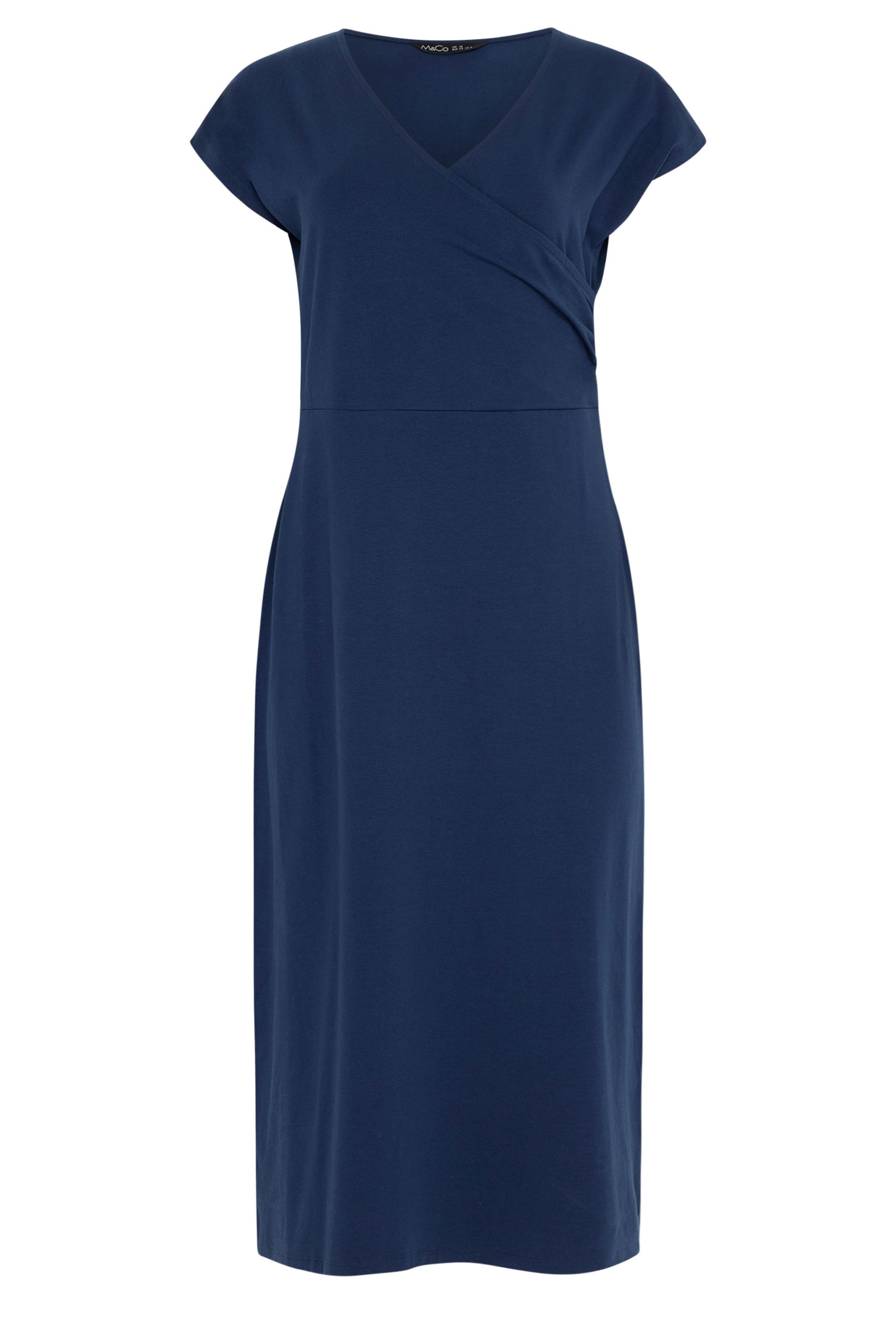M&Co Navy Blue Midi Wrap Dress | M&Co 5