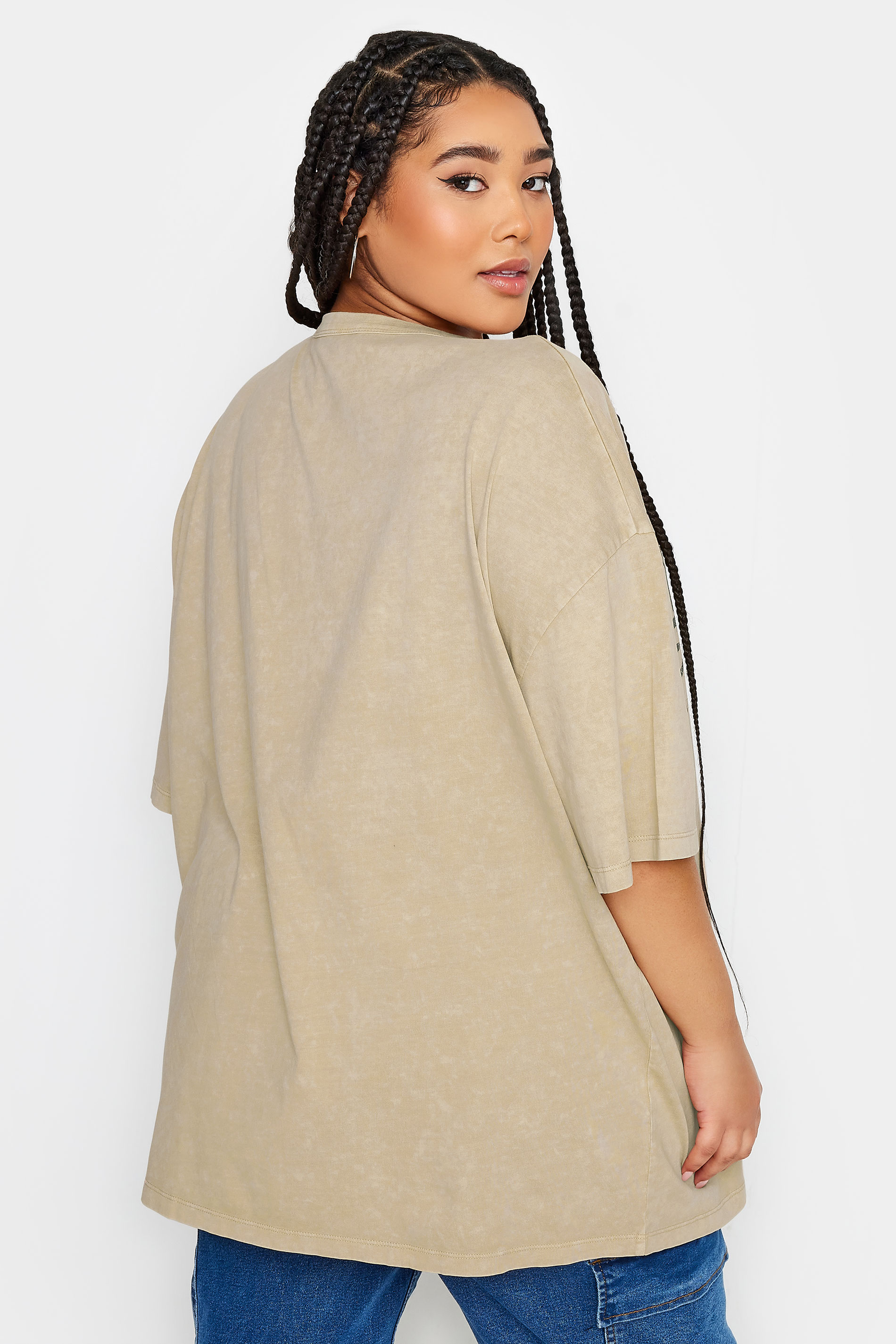 YOURS Plus Size Brown 'Free Spirit' Printed T-Shirt | Yours Clothing 3