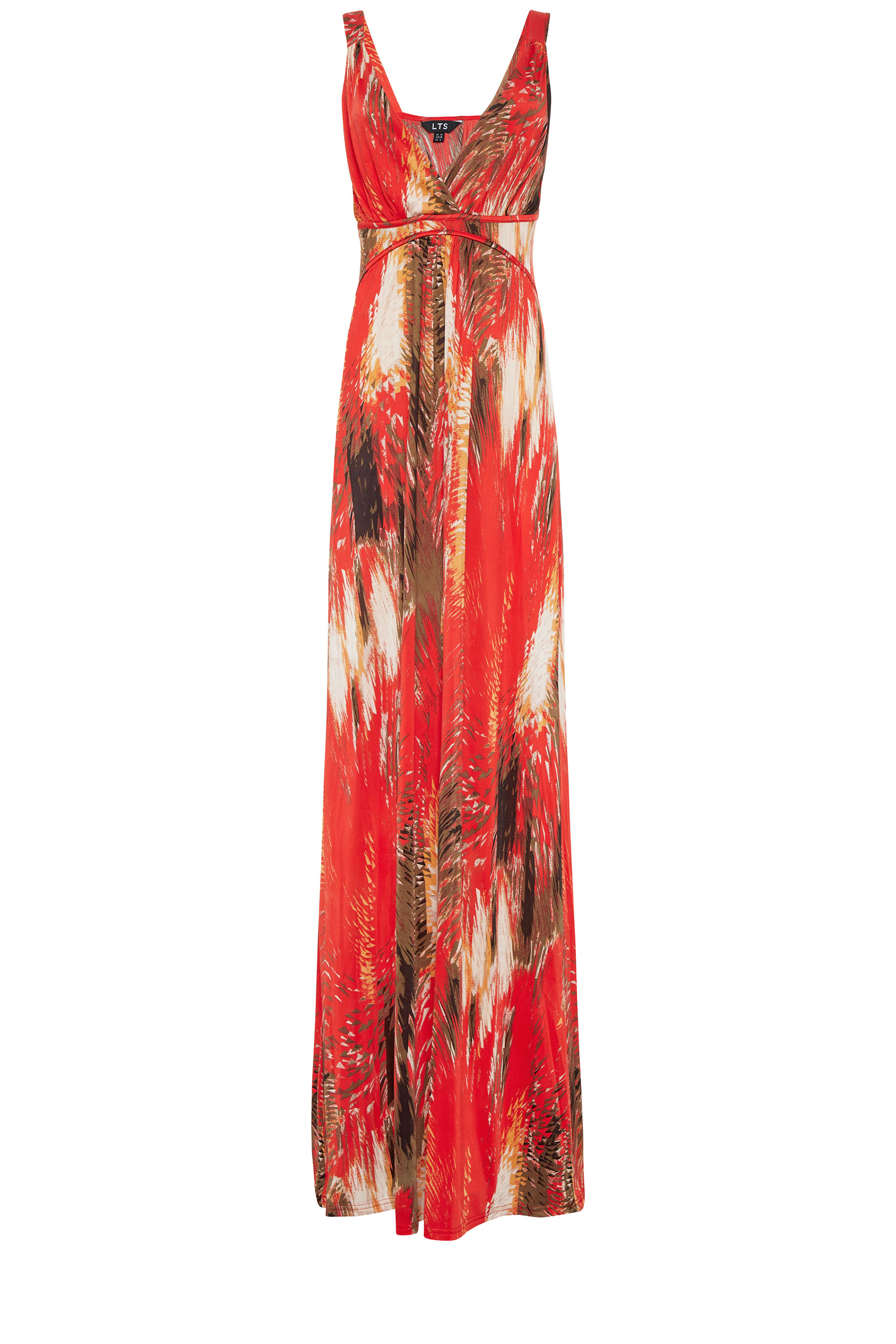 LTS Red Jersey V-Neck Maxi Dress | Long Tall Sally