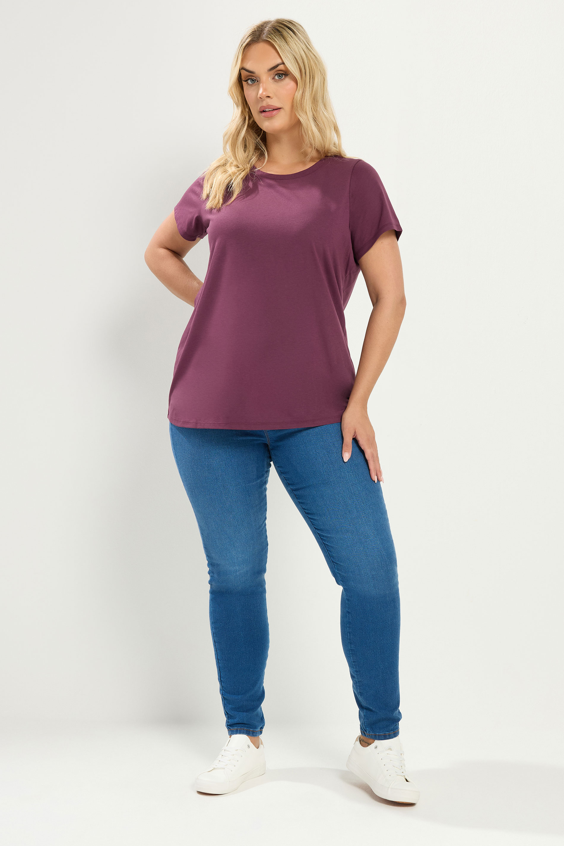 YOURSET 3 PACK Plus Size Green & Purple Core T-Shirts | Yours Clothing 4