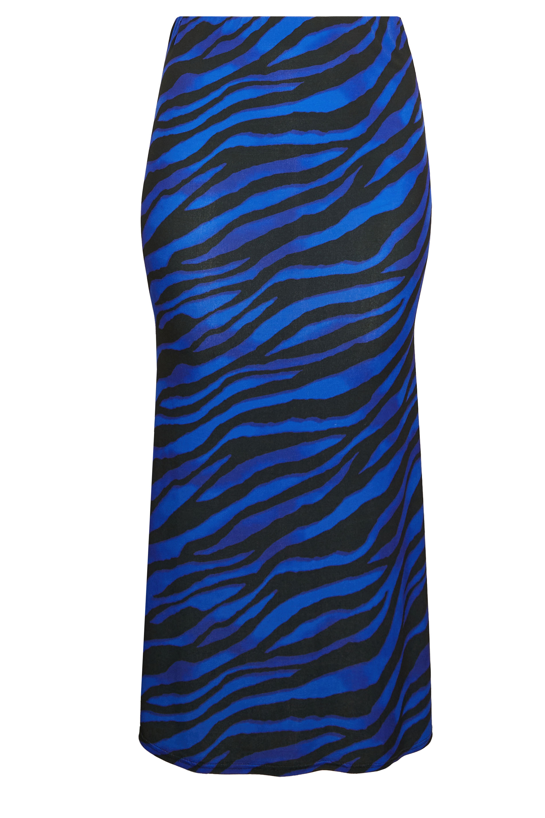 LIMITED COLLECTION Plus Size Blue Zebra Print Maxi Skirt | Yours Clothing 5