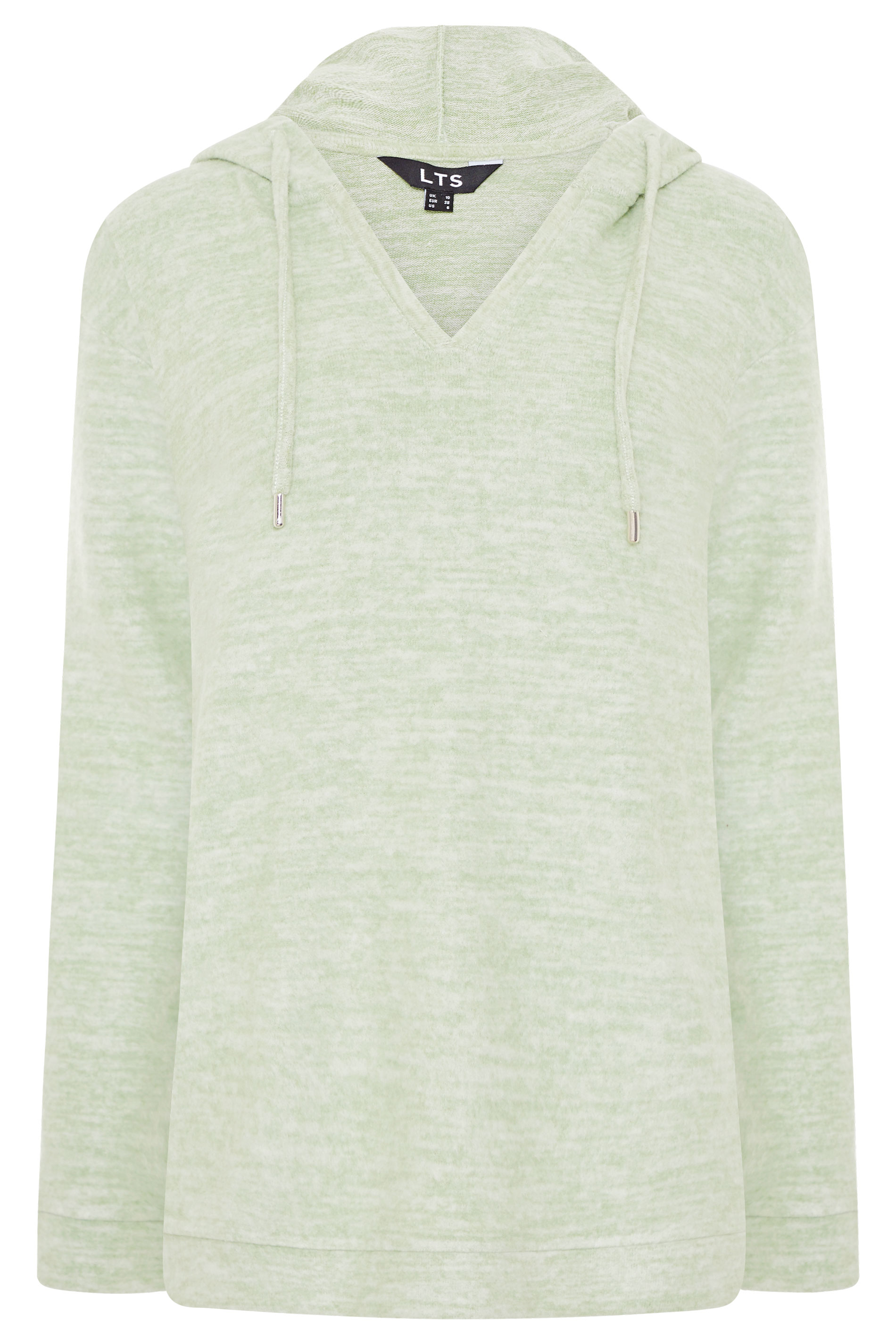 LTS Light Green V-Neck Hoodie | Long Tall Sally