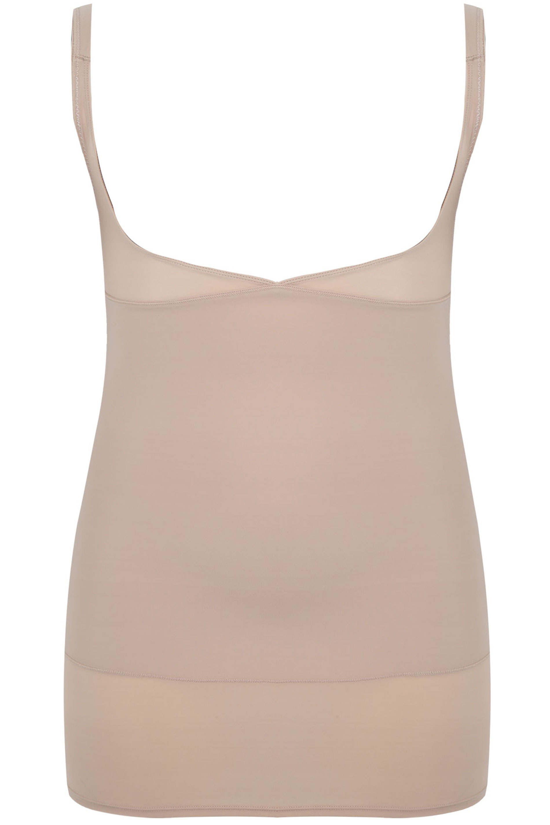 Plus Size Nude Control Underbra Slip Dress  | Yours Clothing 2