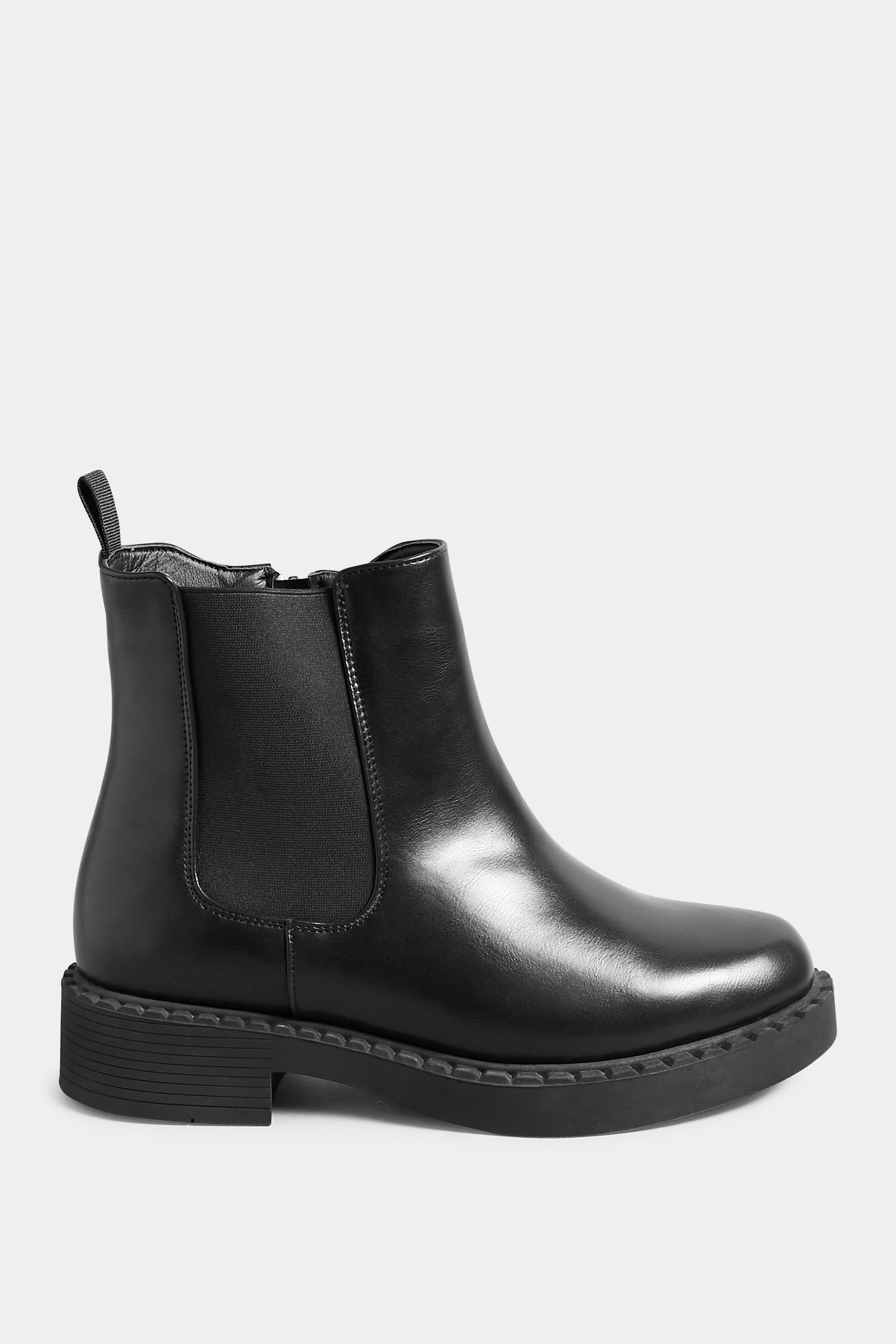 Ungdom Terminal håndled LIMITED COLLECTION Black Faux Leather Chelsea Boots In Extra Wide EEE Fit |  Yours Clothing