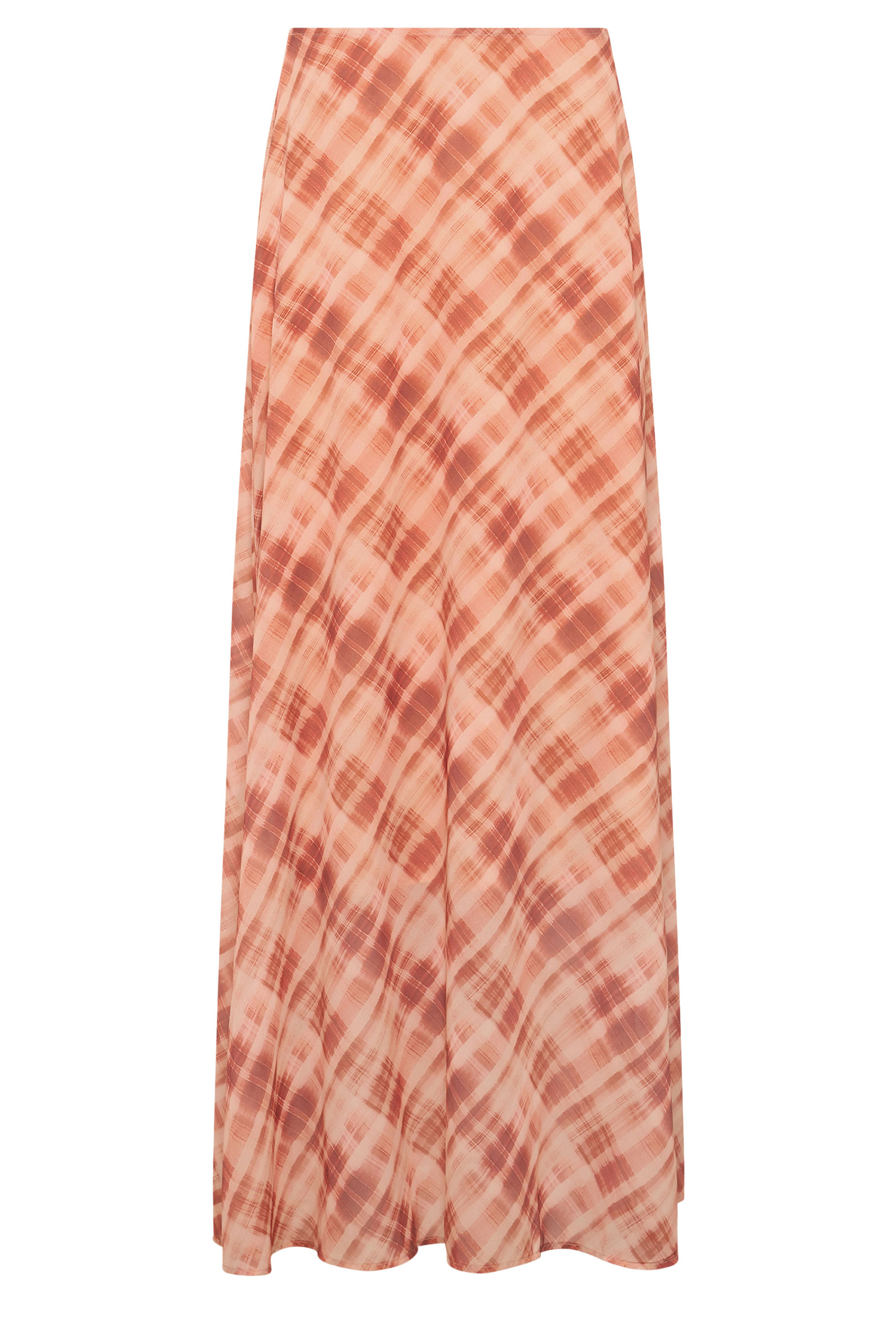 LTS Tall Women's Pink & Orange Abstract Check Maxi Skirt | Long Tall Sally 6