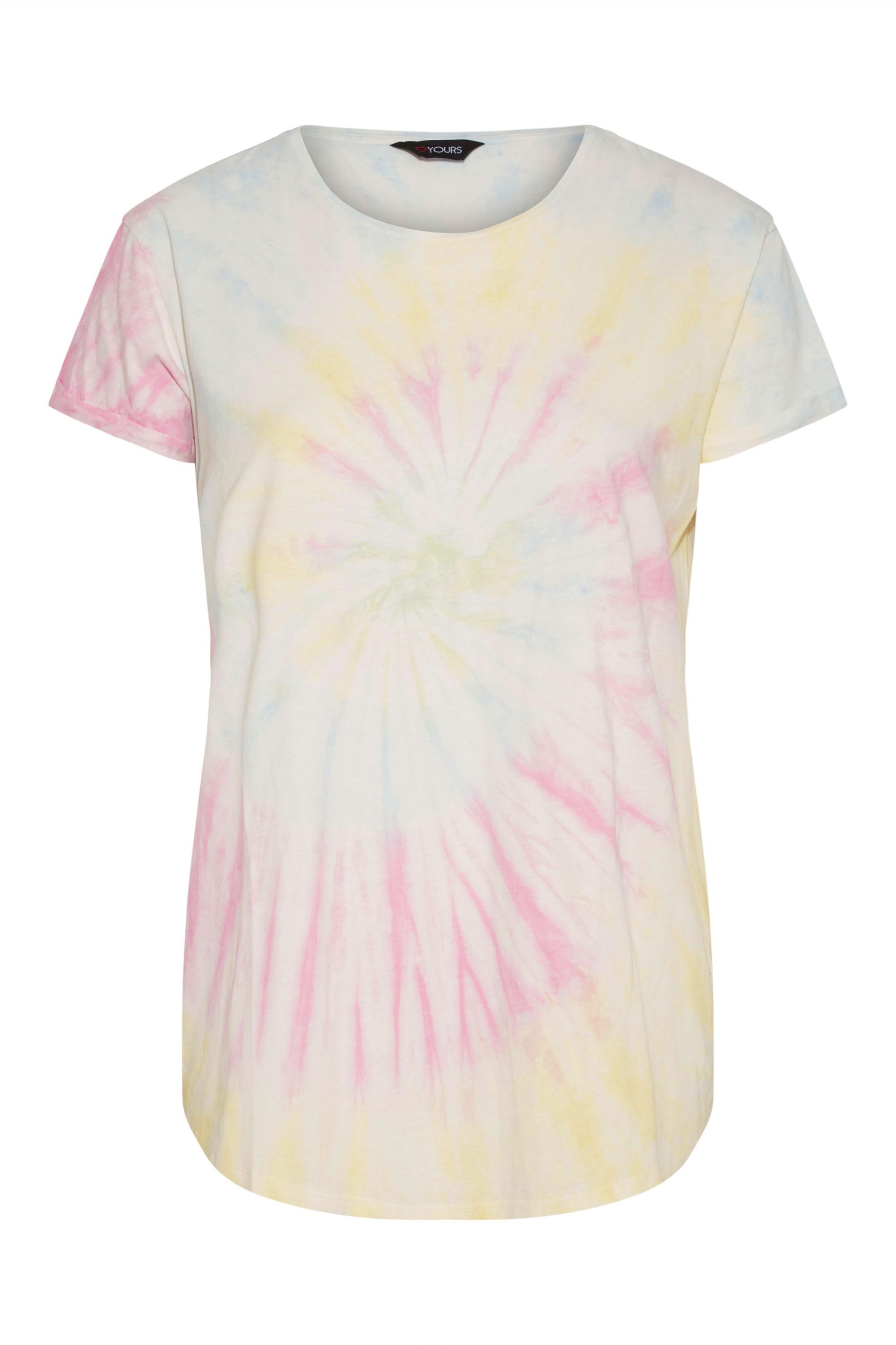 Grande taille  Tops Grande taille  T-Shirts | YOURS FOR GOOD - T-Shirt Blanc Tie & Dye - GE81265