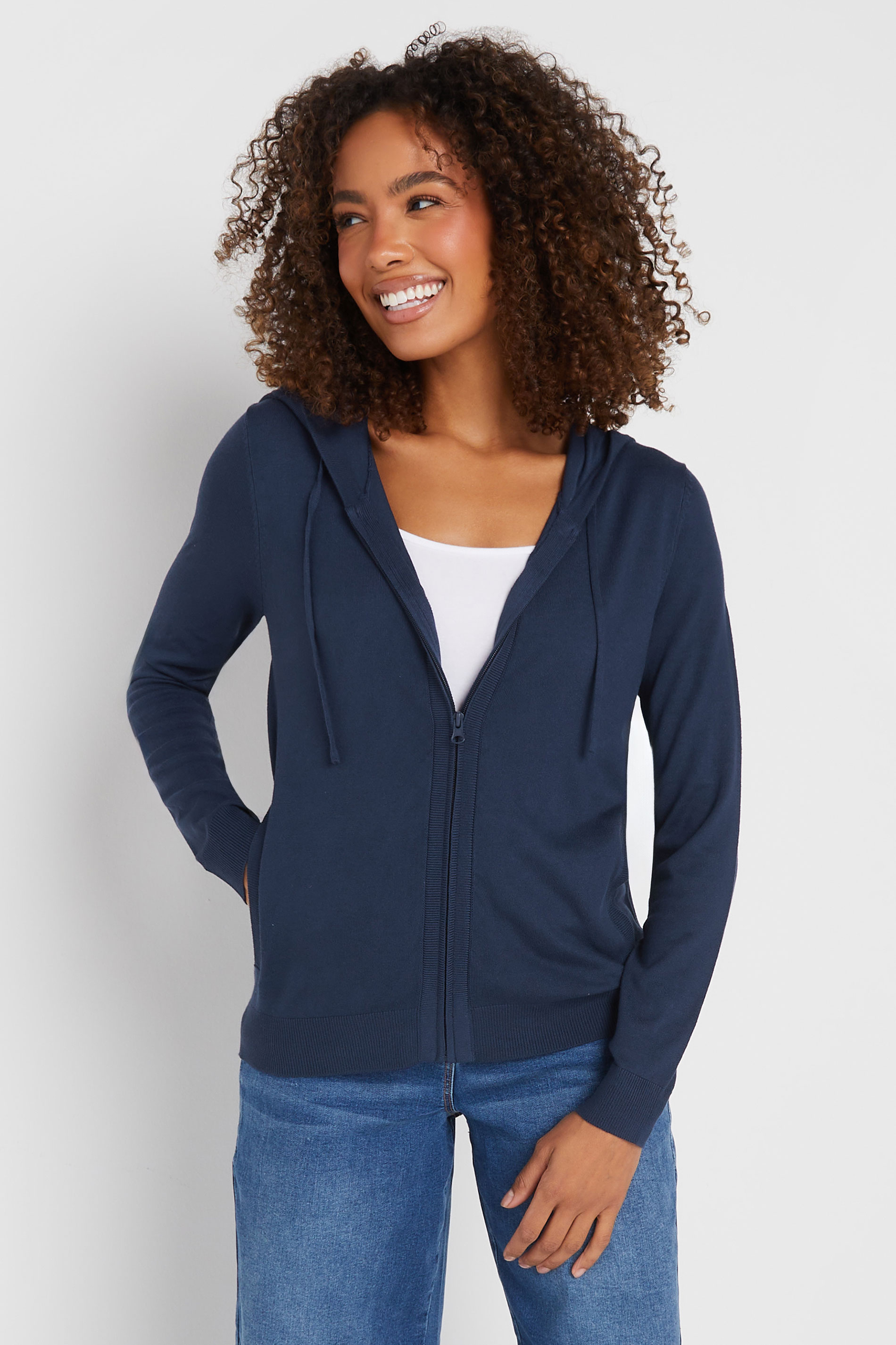 M&Co Navy Blue Knitted Hoodie | M&Co 1