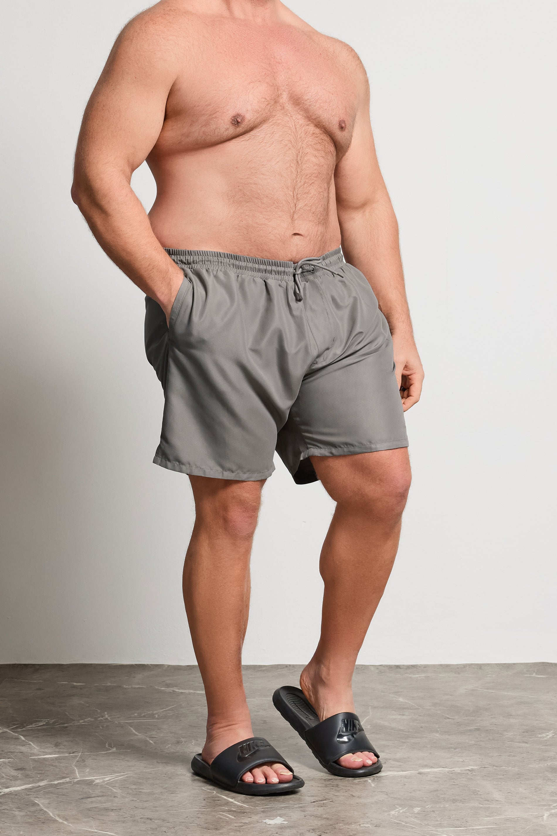 BadRhino Big & Tall Grey Swim Shorts | BadRhino 1