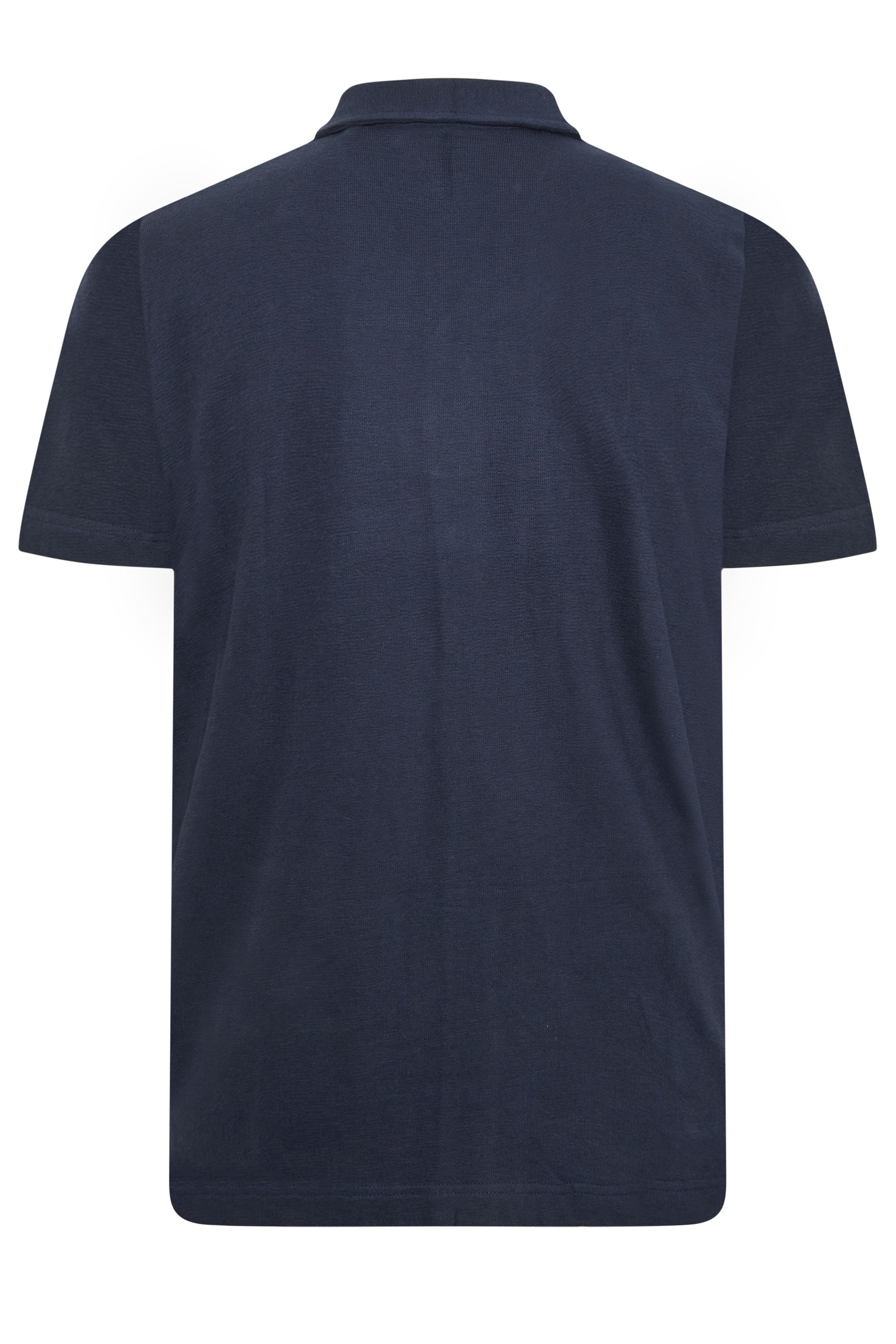 BadRhino Big & Tall Navy Blue Revere Slub Shirt | BadRhino 6