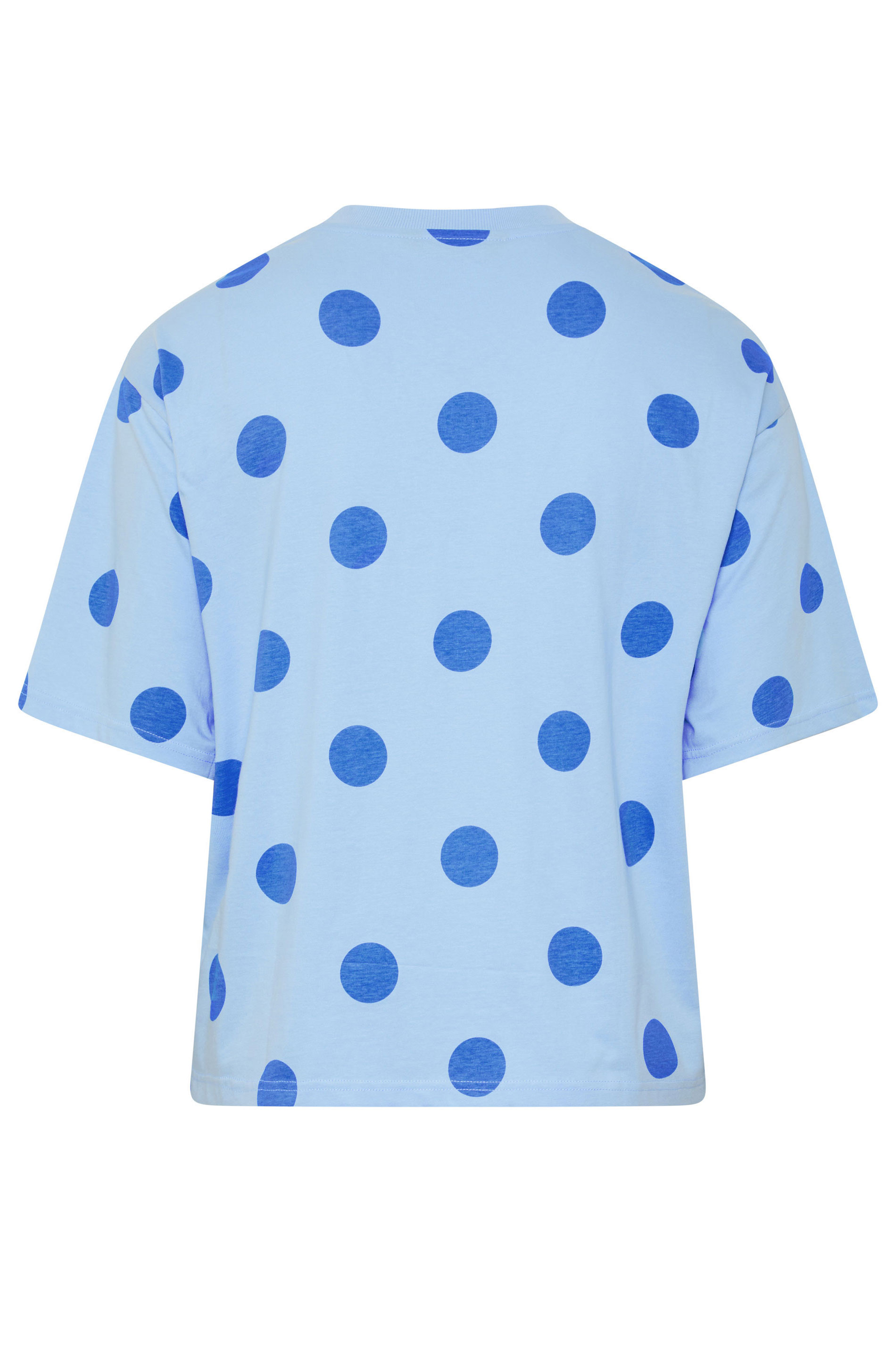 LIMITED COLLECTION Plus Size Blue Polka Dot T-Shirt | Yours Clothing 2