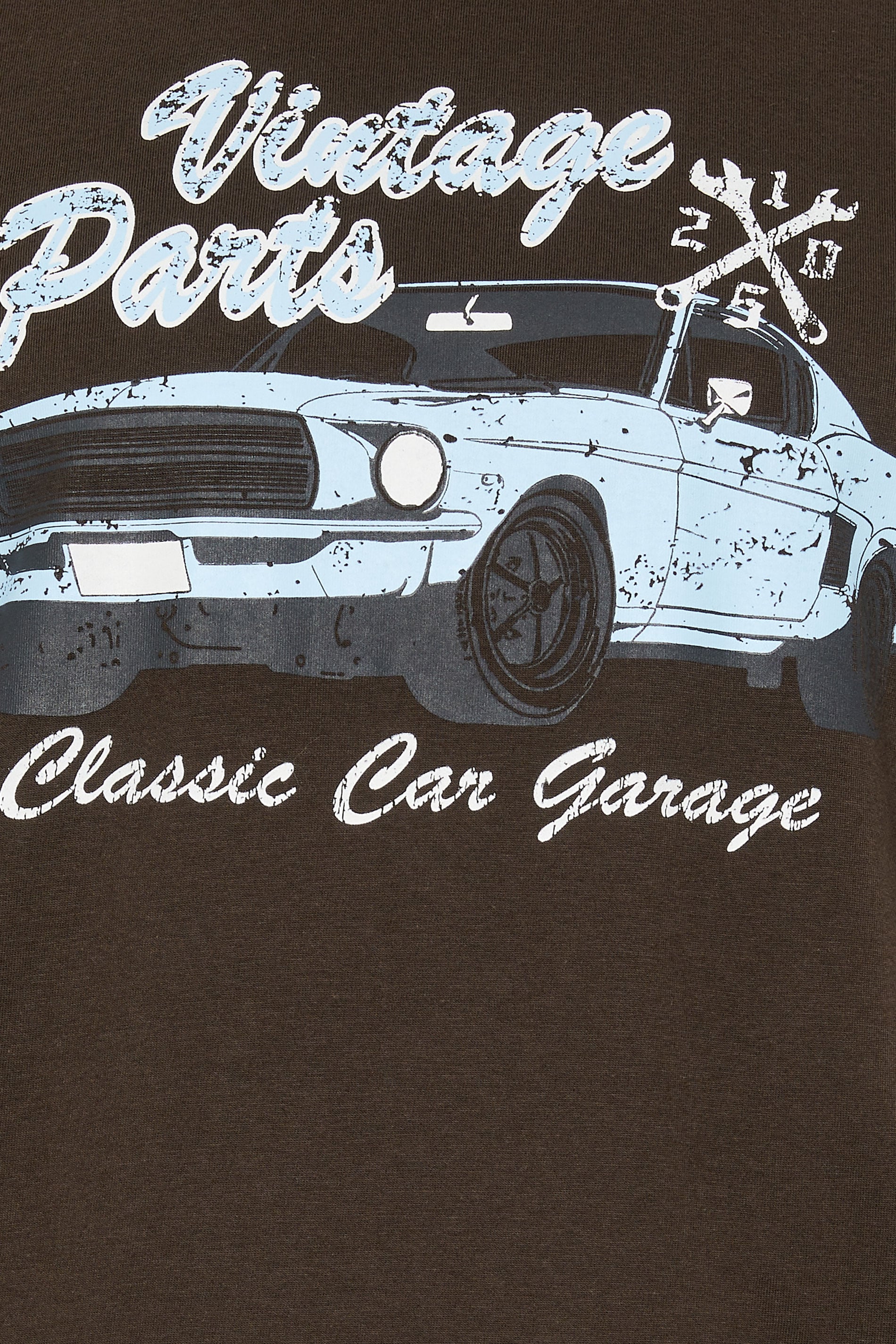 BadRhino Big & Tall Brown Extra Long 'Vintage Parts' Graphic T-Shirt | BadRhino 7