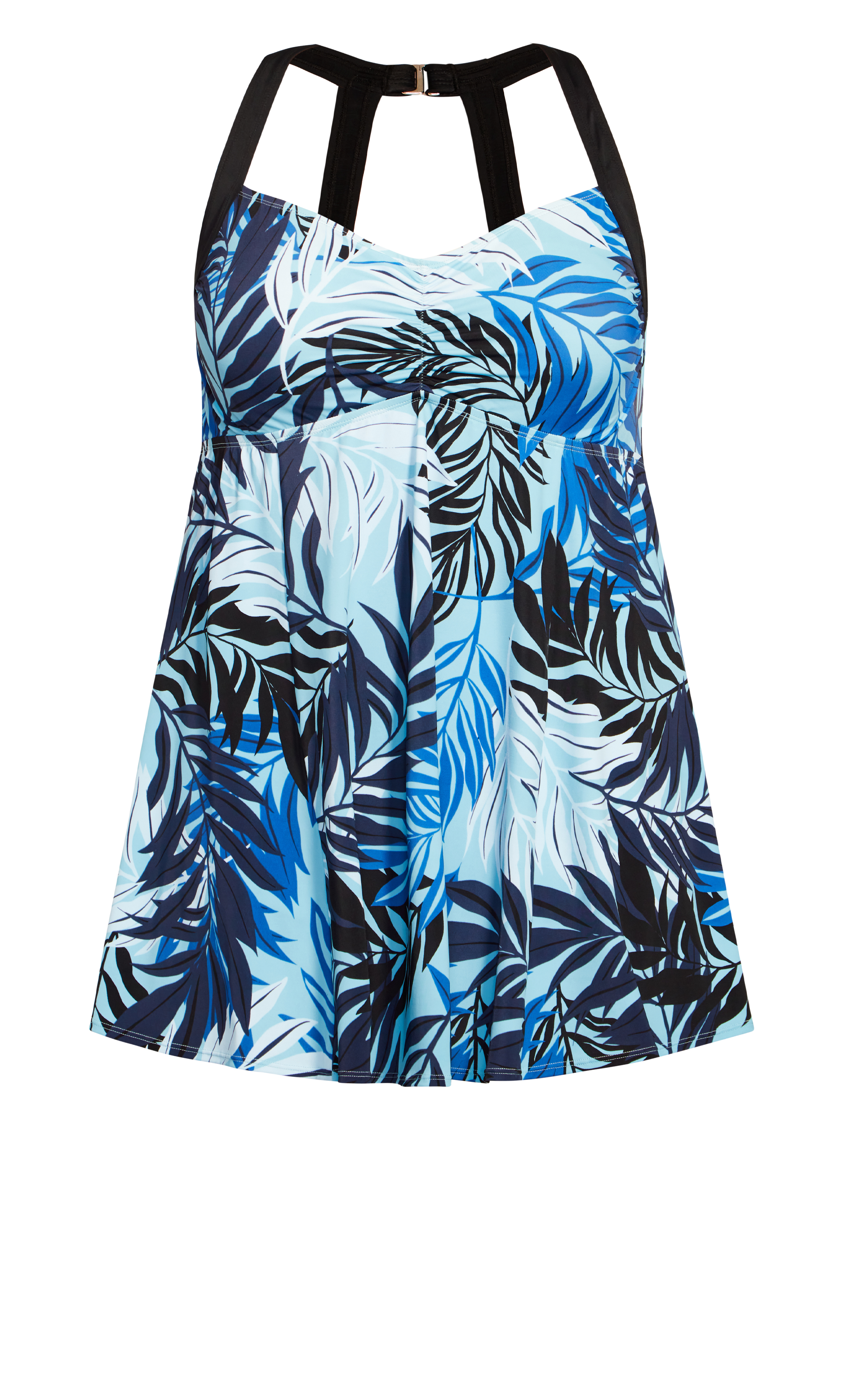 Avenue Blue Palm Print Swim Dress 3