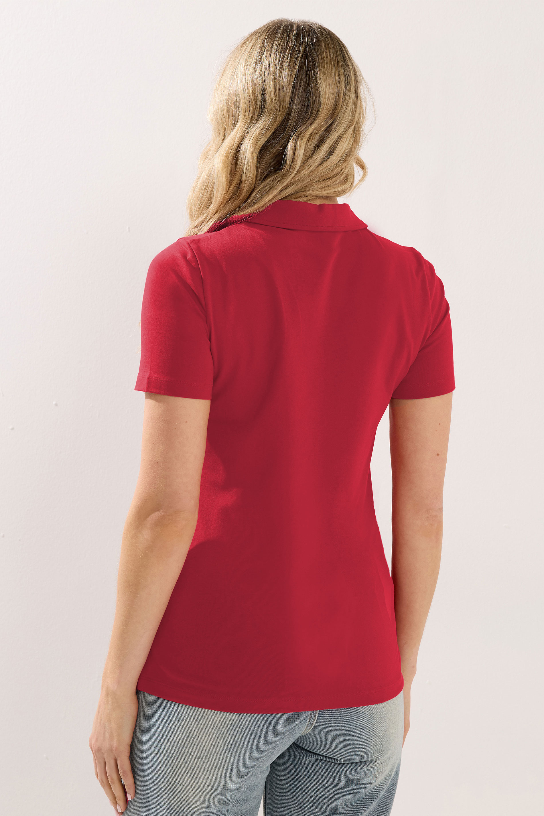 LTS Tall Women's Red Lace Up Collared T-Shirt | Long Tall Sally 2