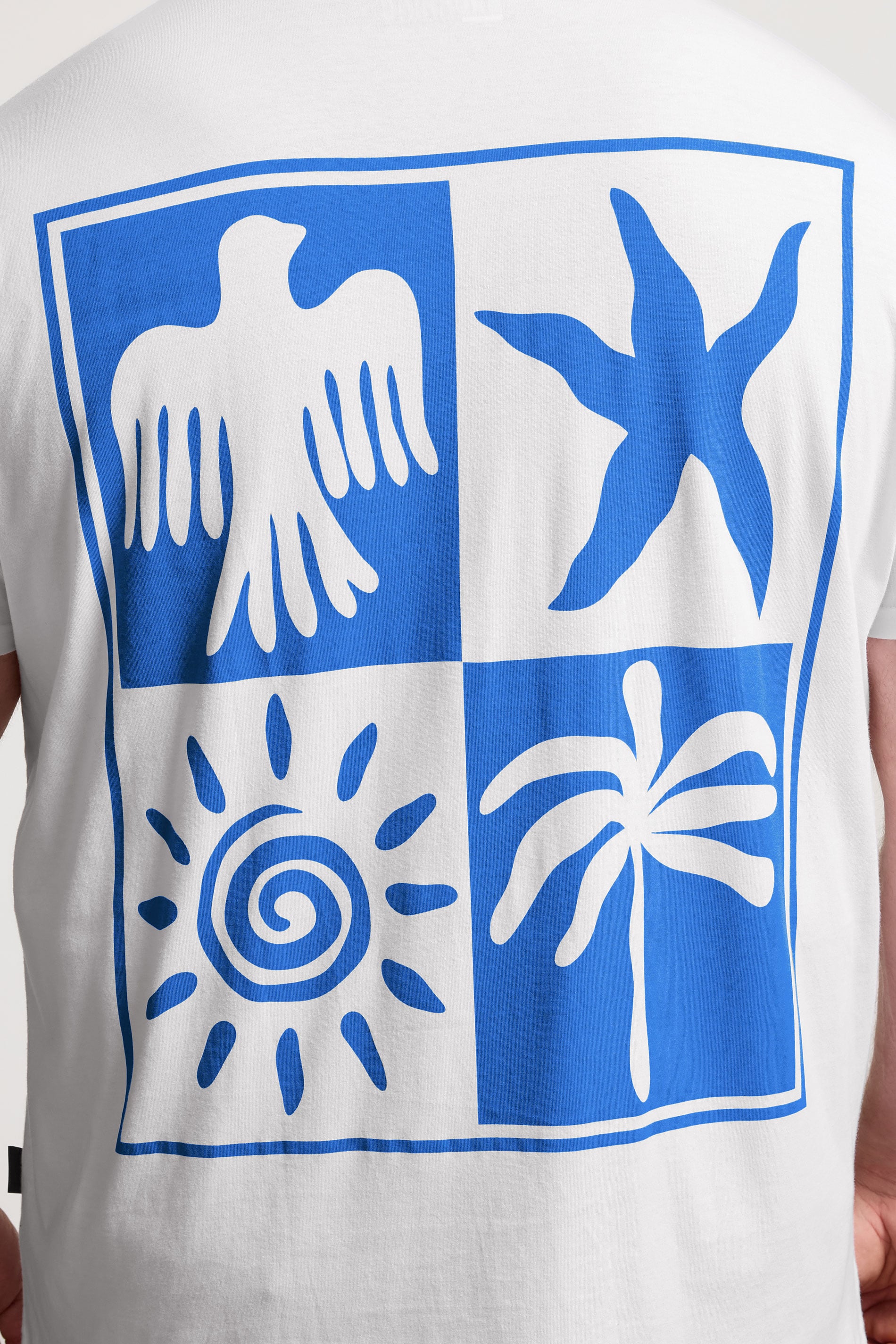 BadRhino Big & Tall White & Blue Graphic T-Shirt | BadRhino 5