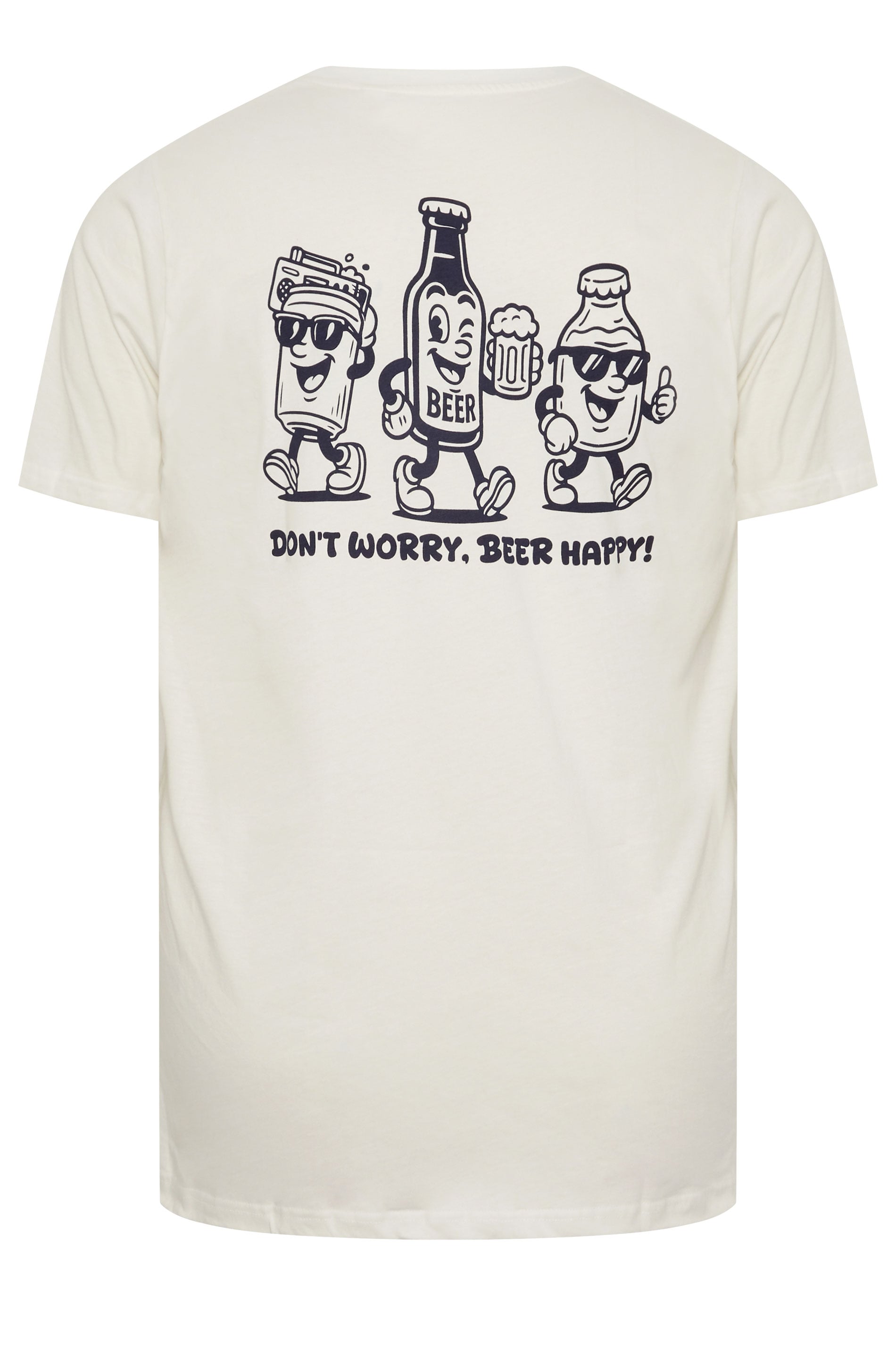 BadRhino Big &Tall White Extra Long 'Beer Happy' Tee | BadRhino 7