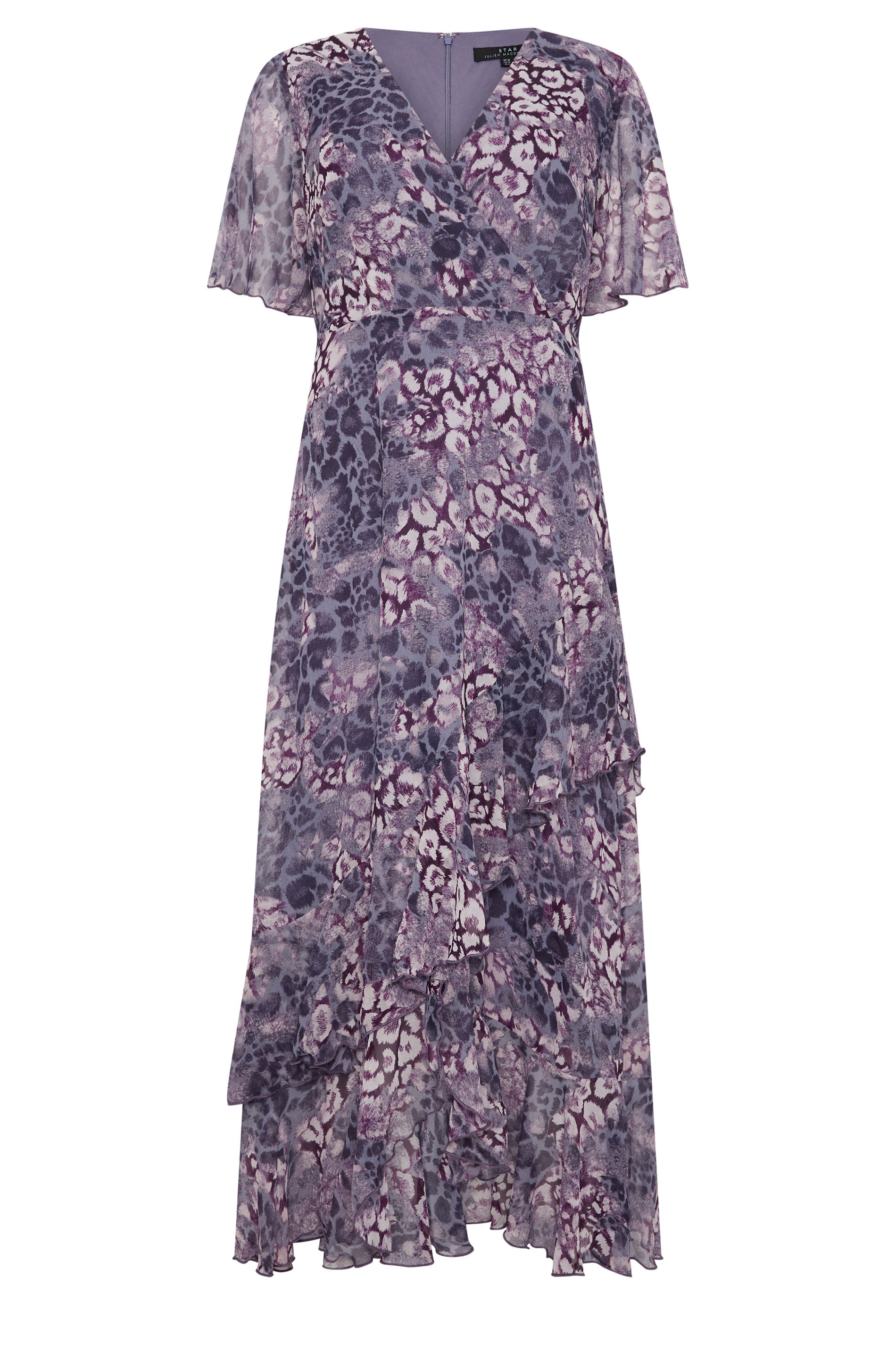 STAR Purple Animal Tiered Wrap Dress | StarByJM 5